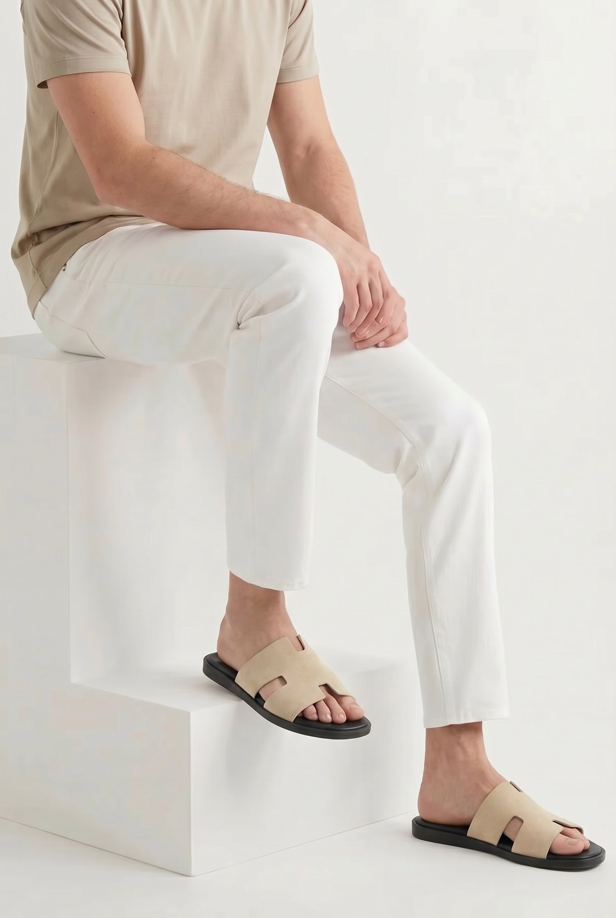 Capri Suède Slide Cream
