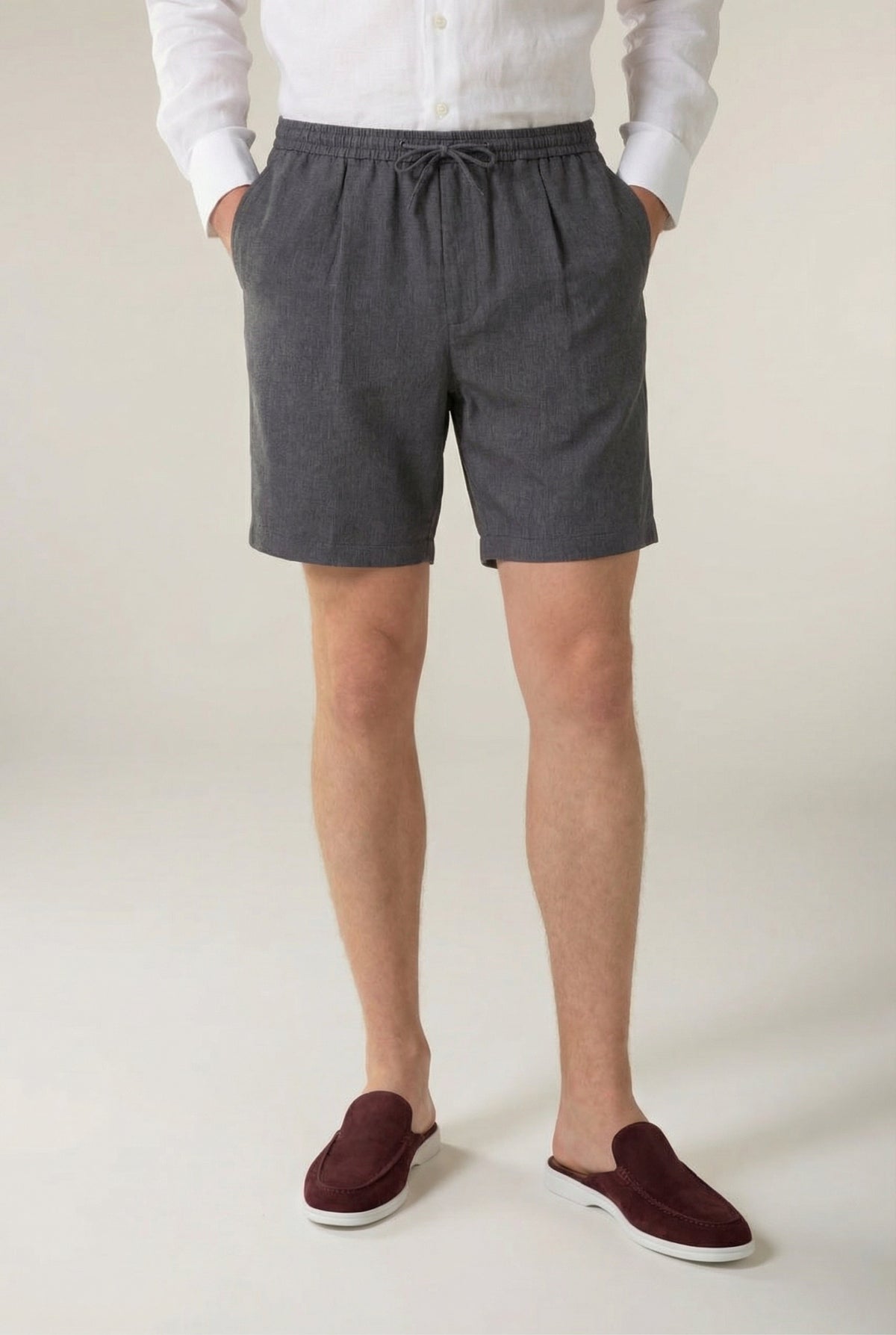 Amalfi Linen Short Grey