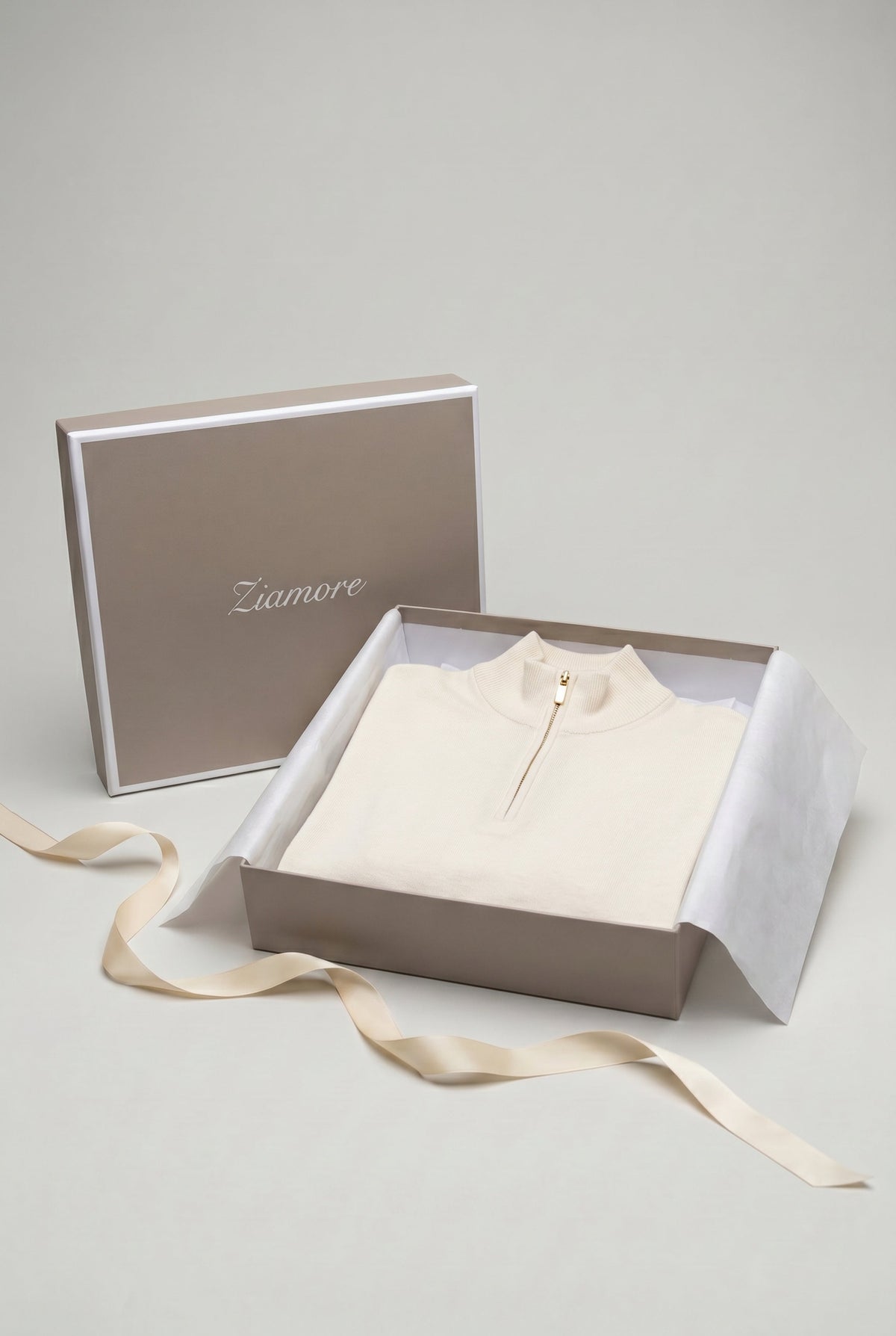 Merino Quarter Zip Cream