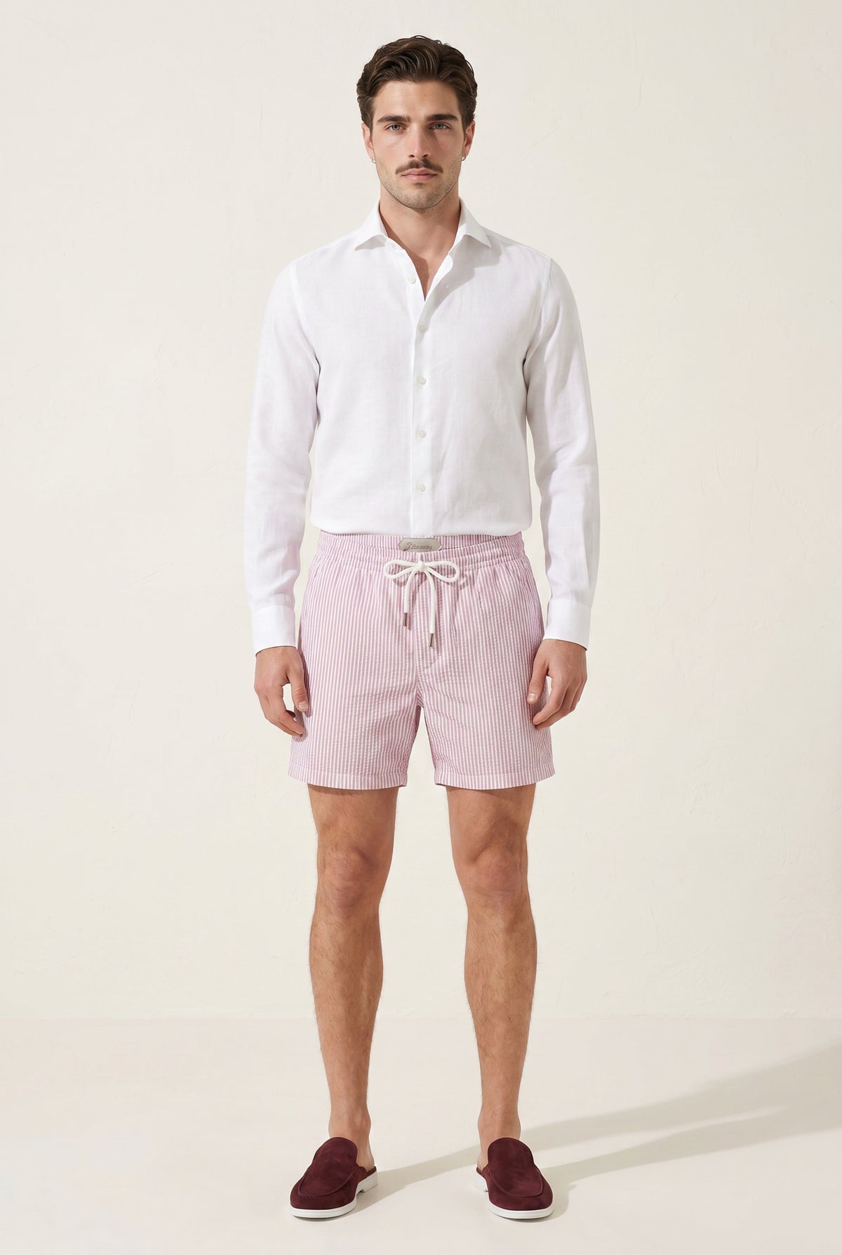Amalfi Swim Short Pink/White Stripe