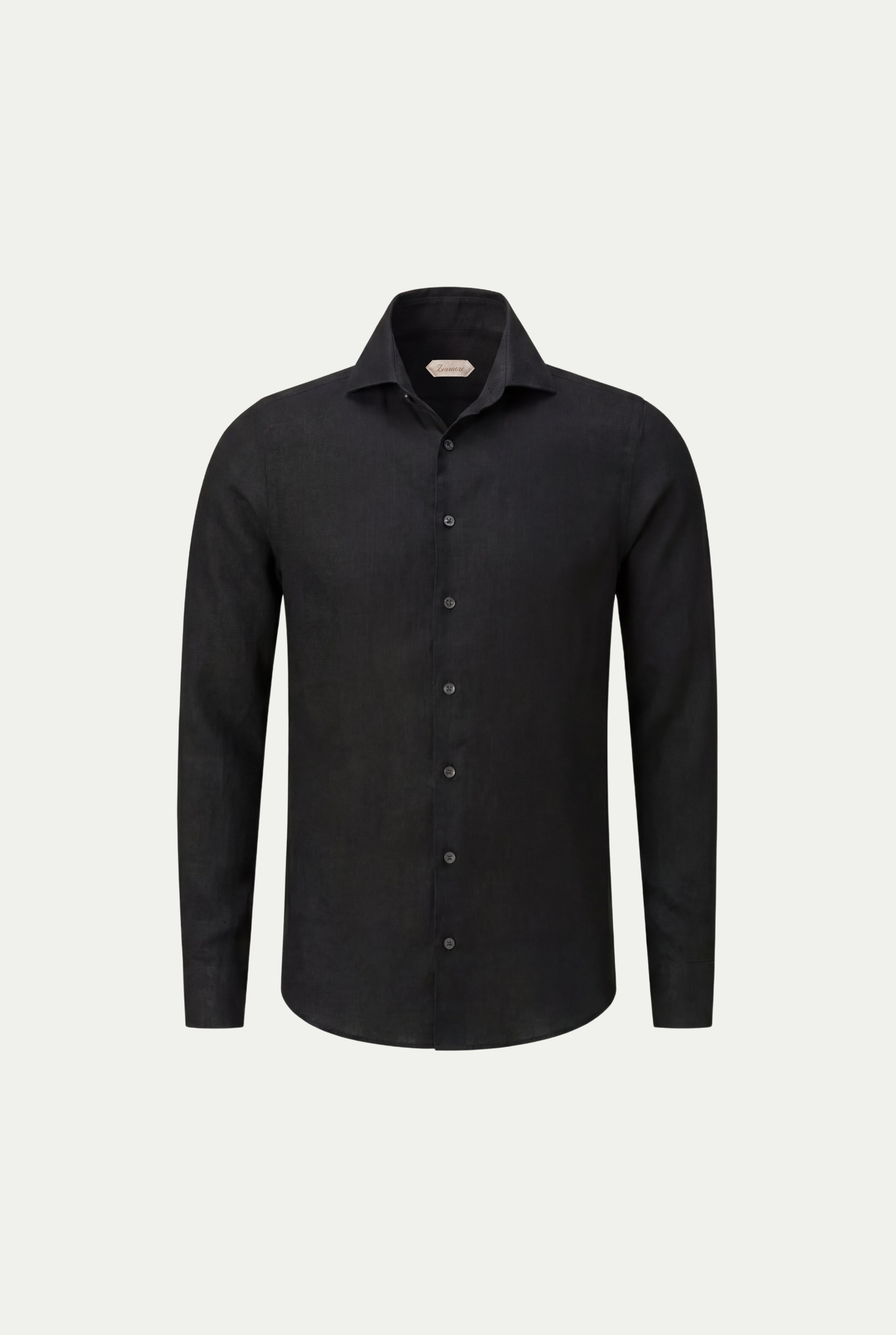 Amalfi Long Sleeve Linen Shirt Black
