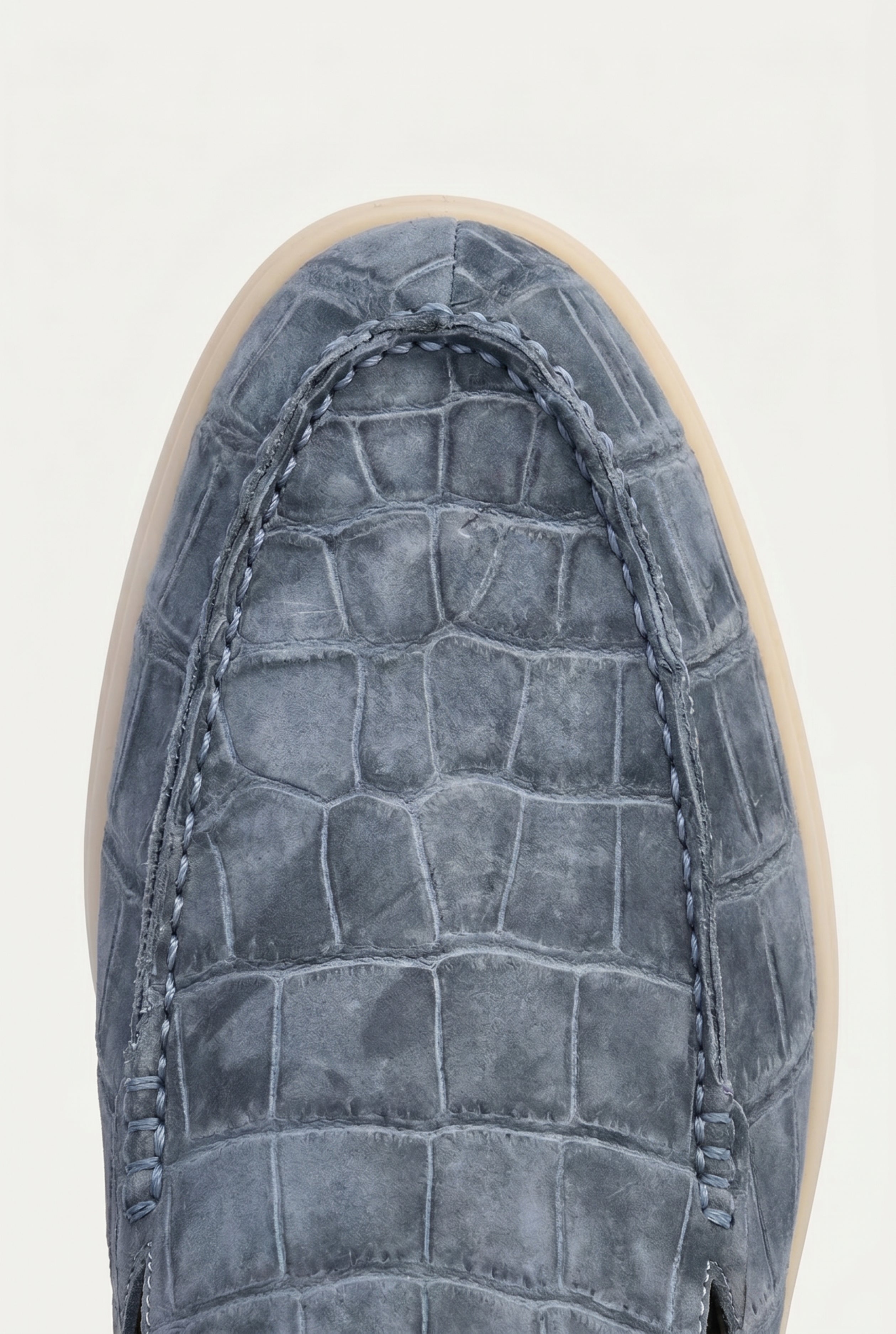 Yacht Mule Nubuck Crocodile Slate