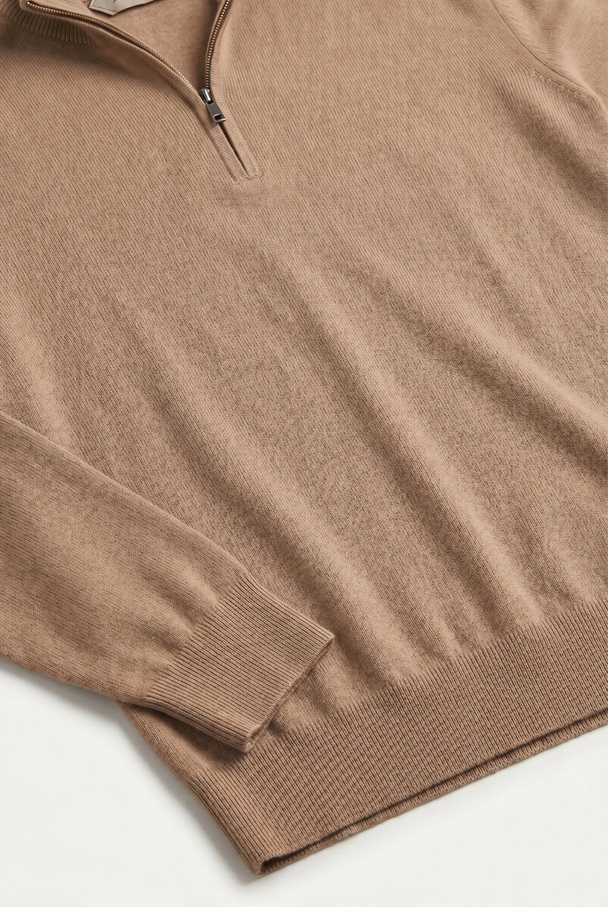 Merino Quarter Zip Camel