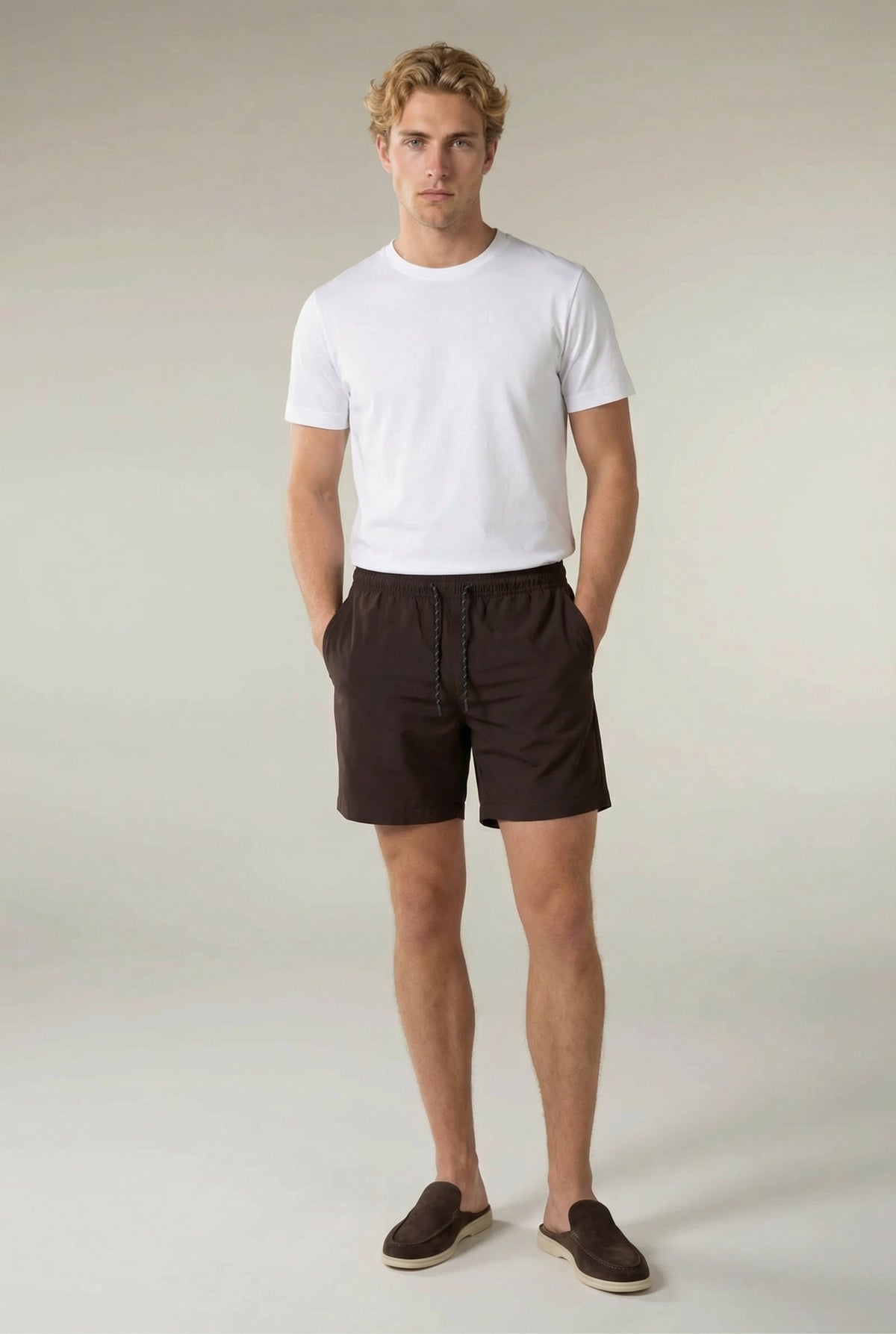 Portofino Nylon Swim Short Burgundy