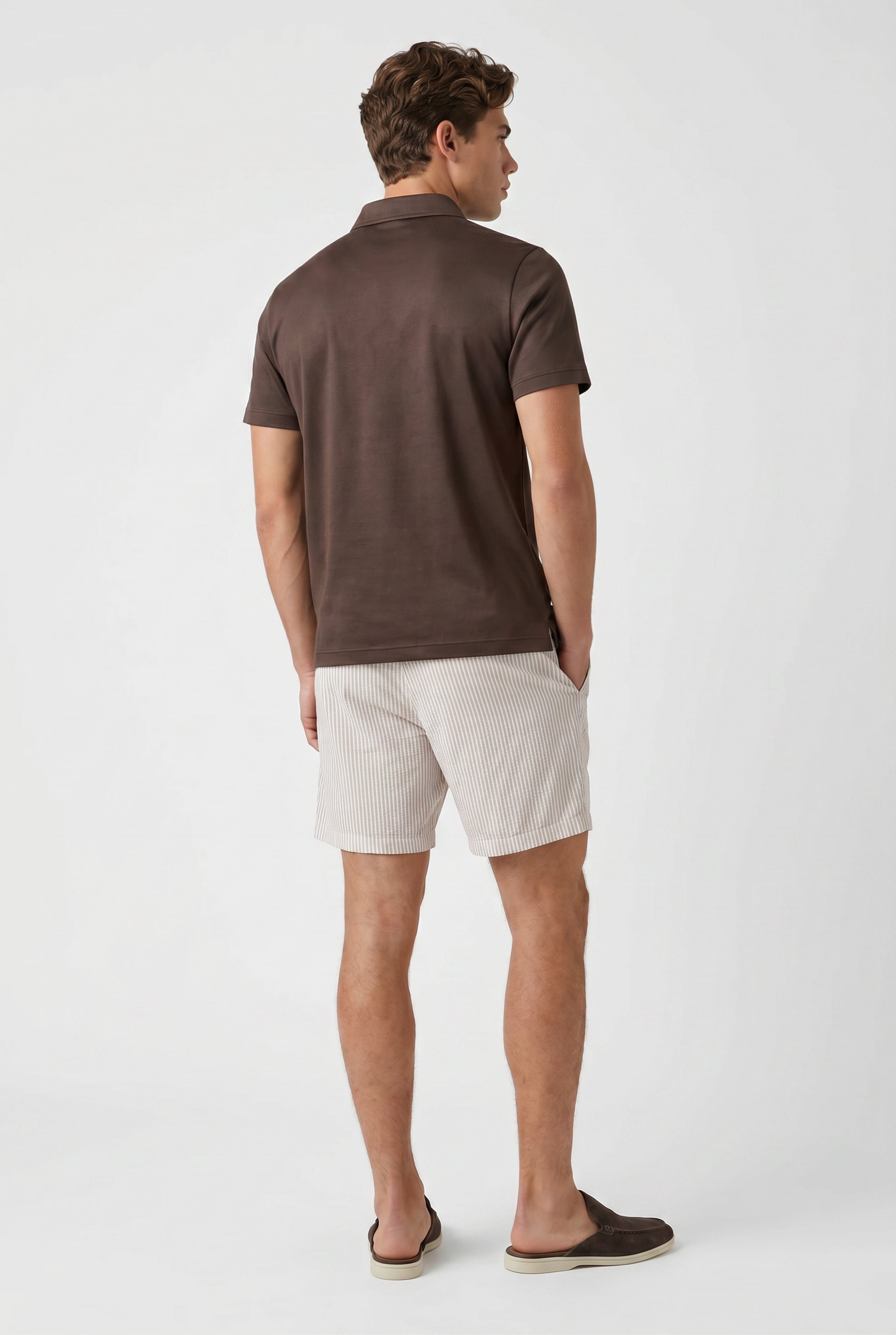 Amalfi Swim Short Sand/White Stripe