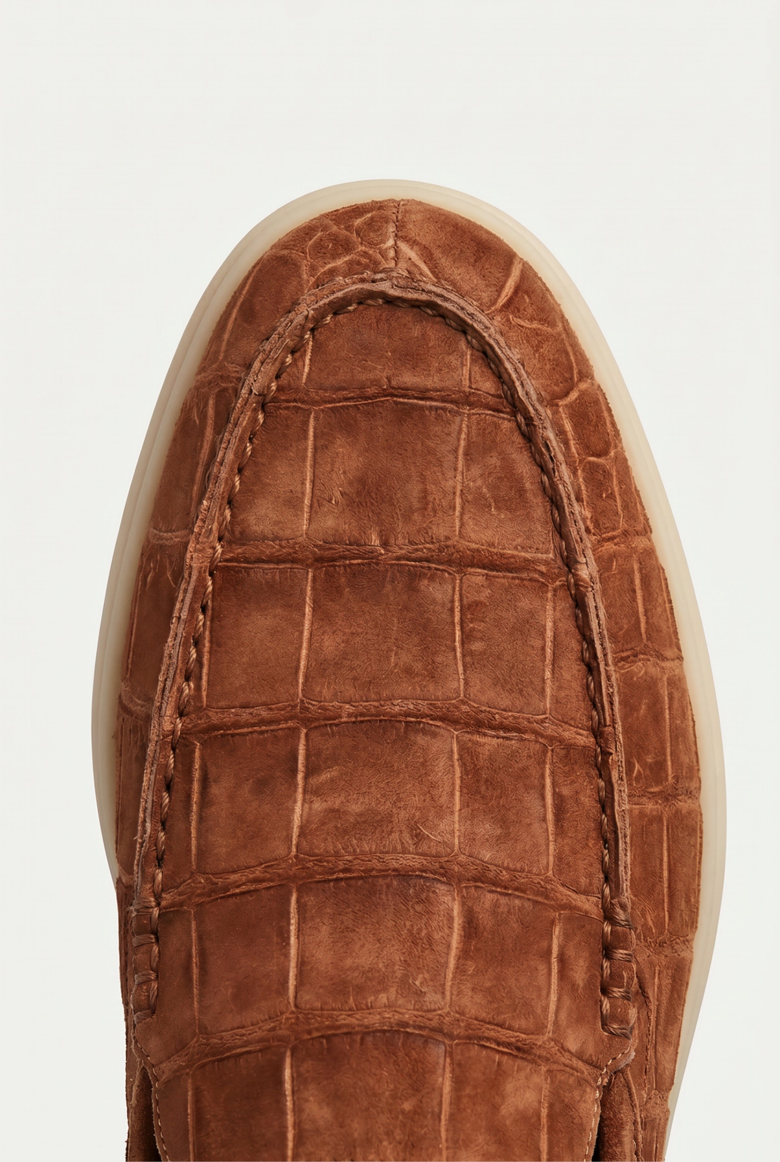Yacht Mule Nubuck Crocodile Brown