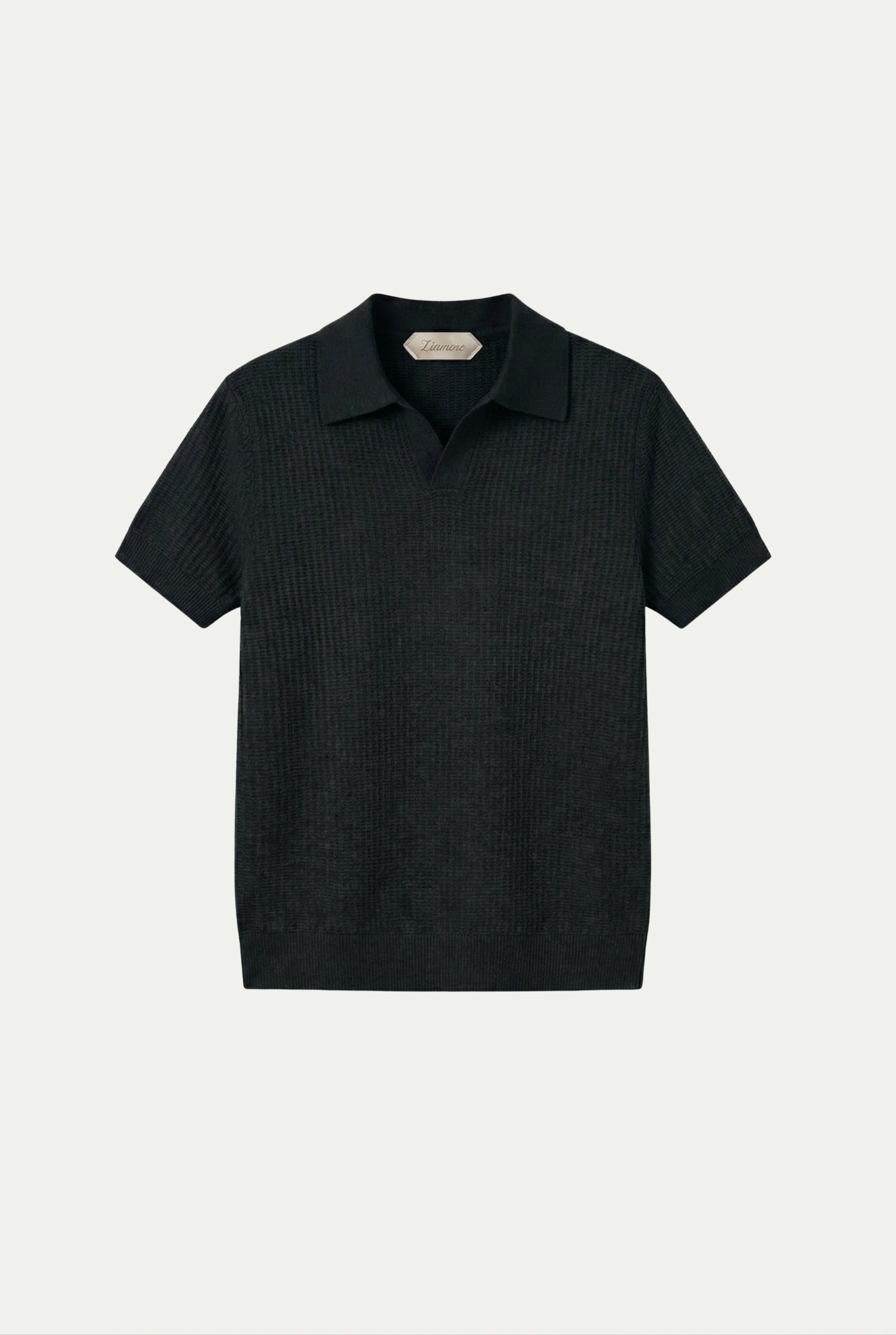 Ravello Knit Polo Forest Black