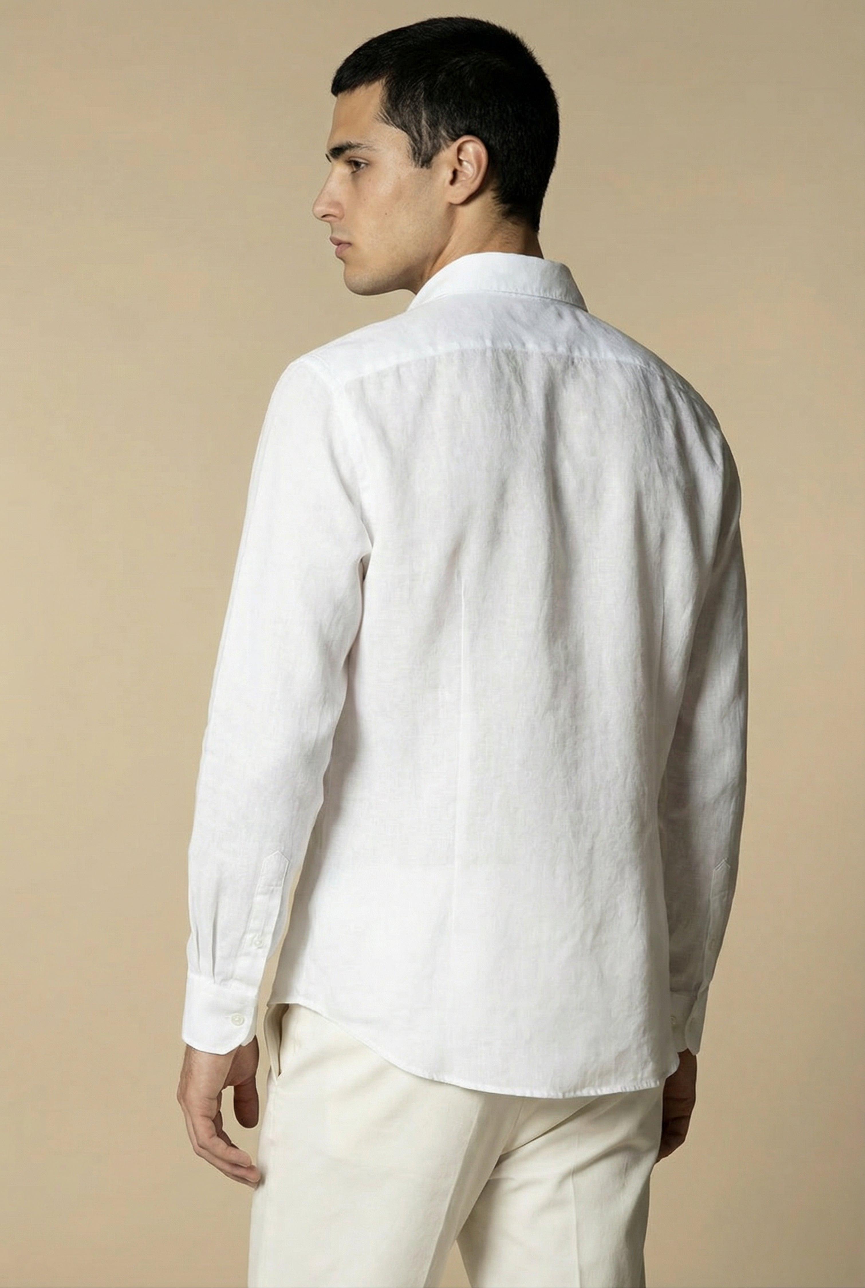 Amalfi Long Sleeve Linen Shirt White