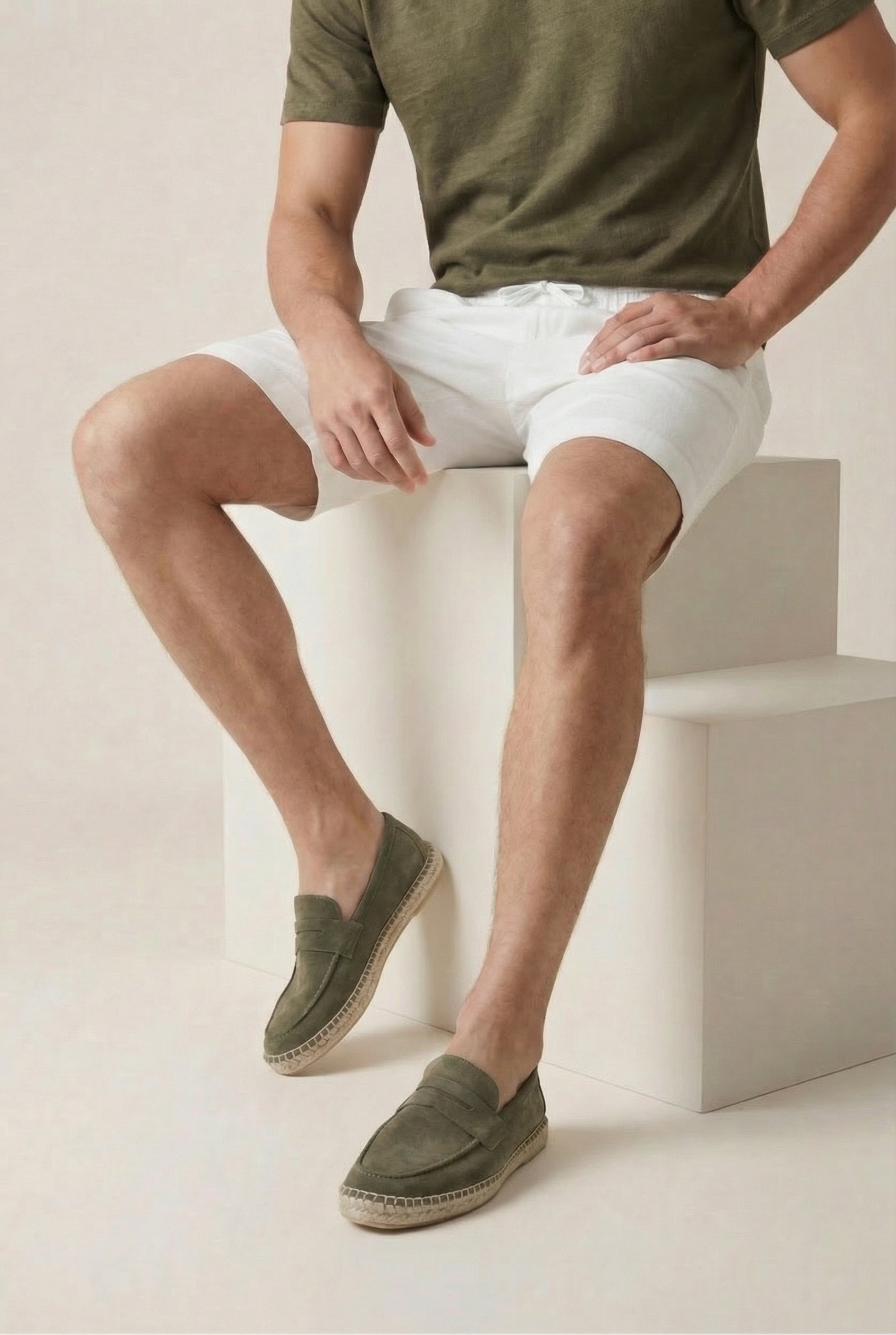 Capri Suede Loafer Olive