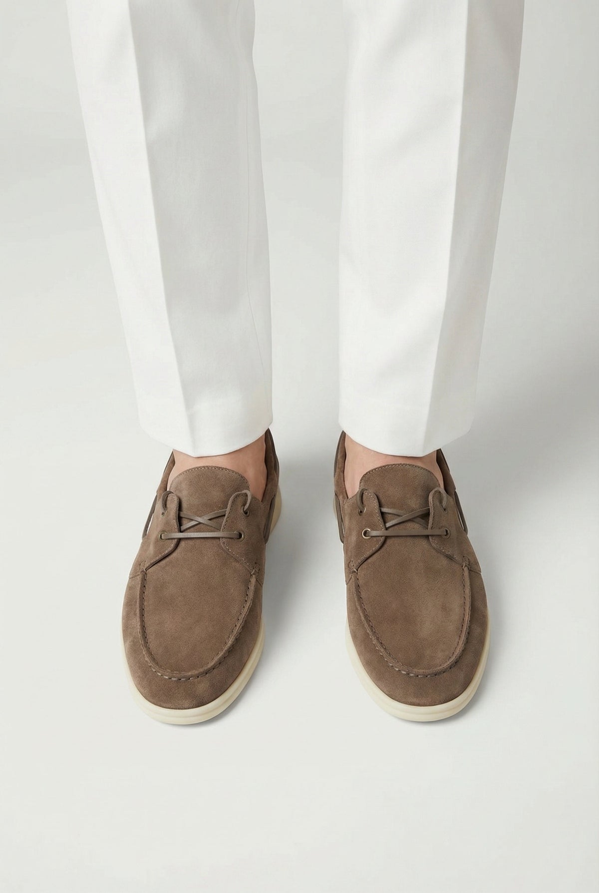 Yacht Walk Suede Loafer Taupe