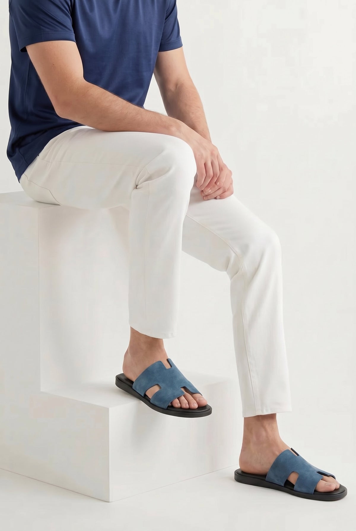 Capri Suède Slide Slate