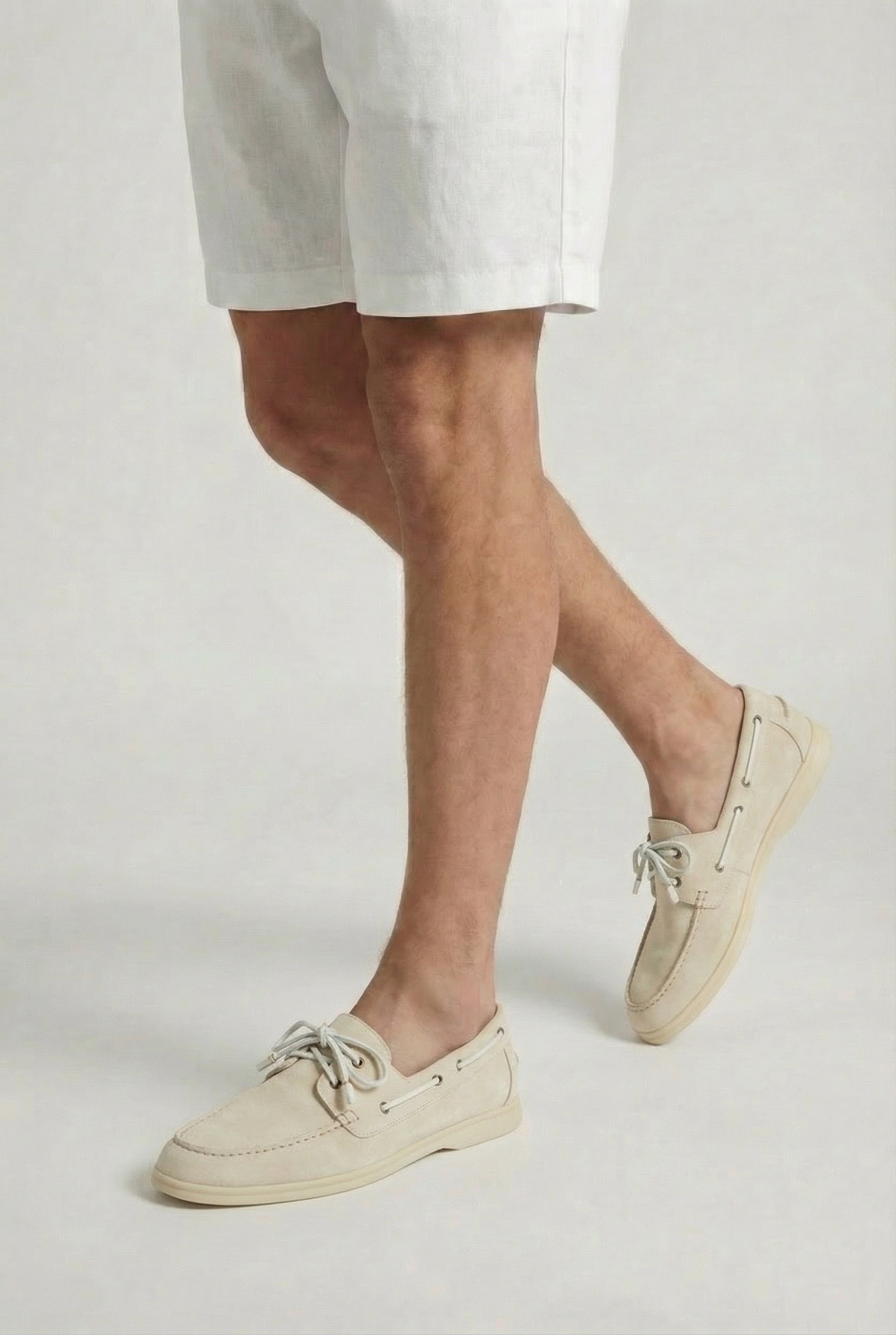 Yacht Walk Suede Loafer Cream