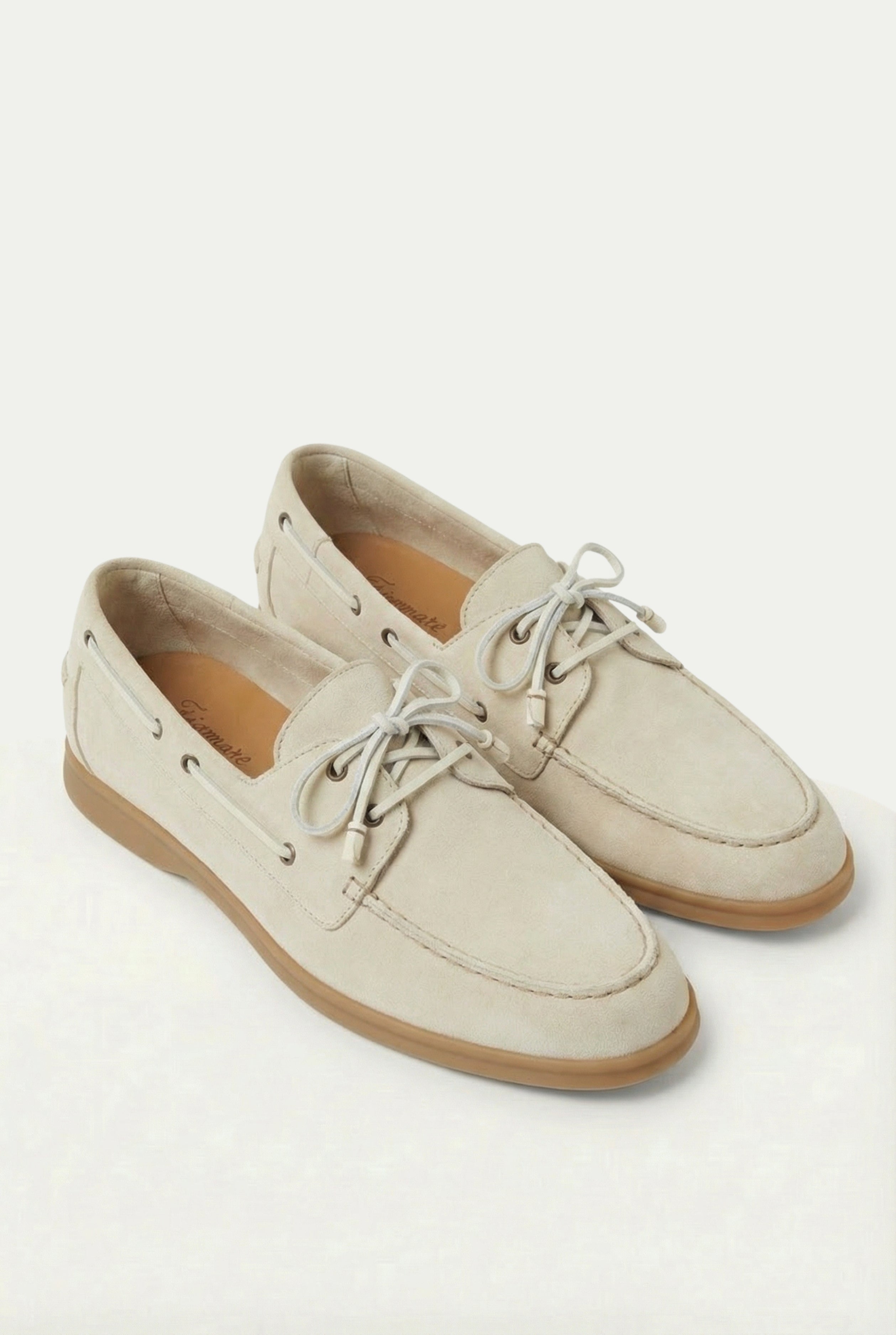 Yacht Walk Suede Loafer Cream