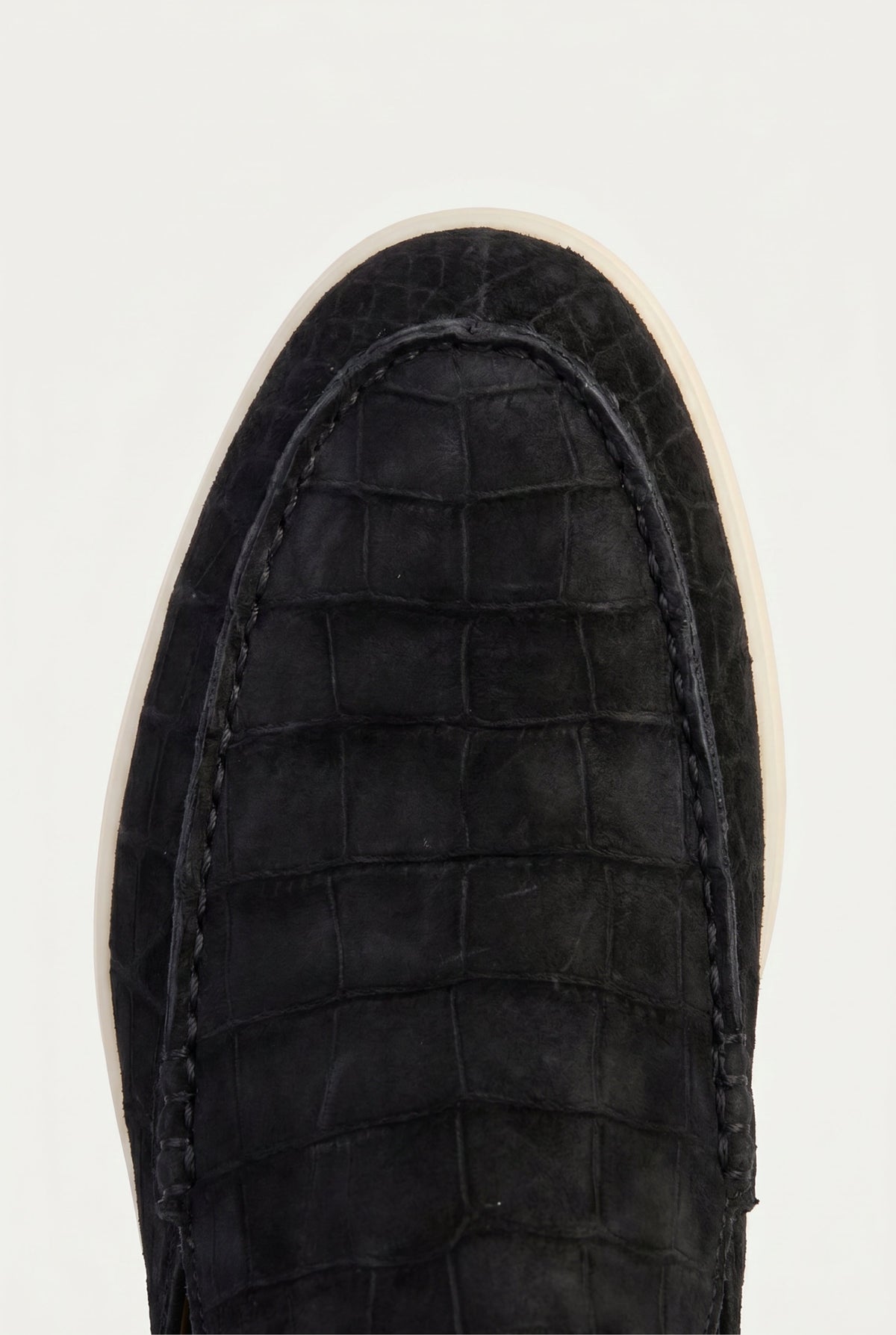 Yacht Mule Nubuck Crocodile Black