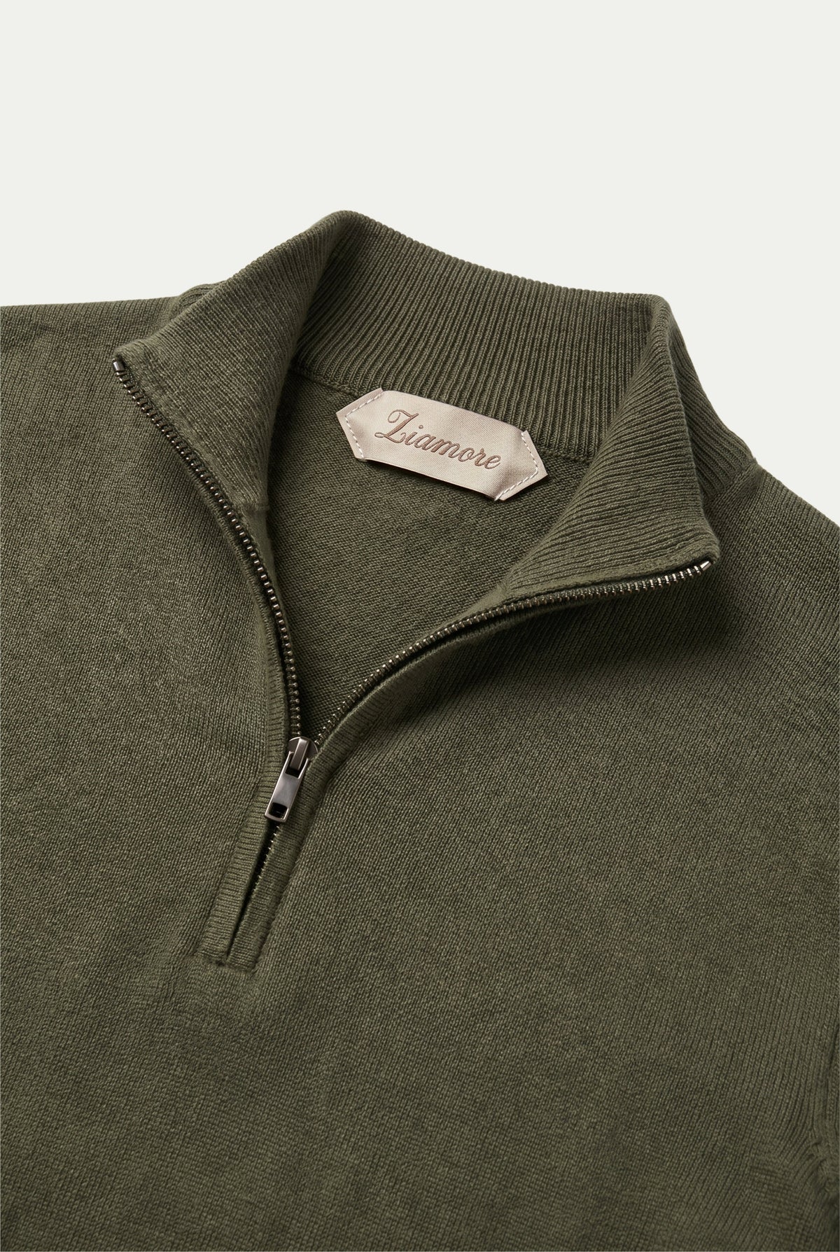Merino Quarter Zip Olive