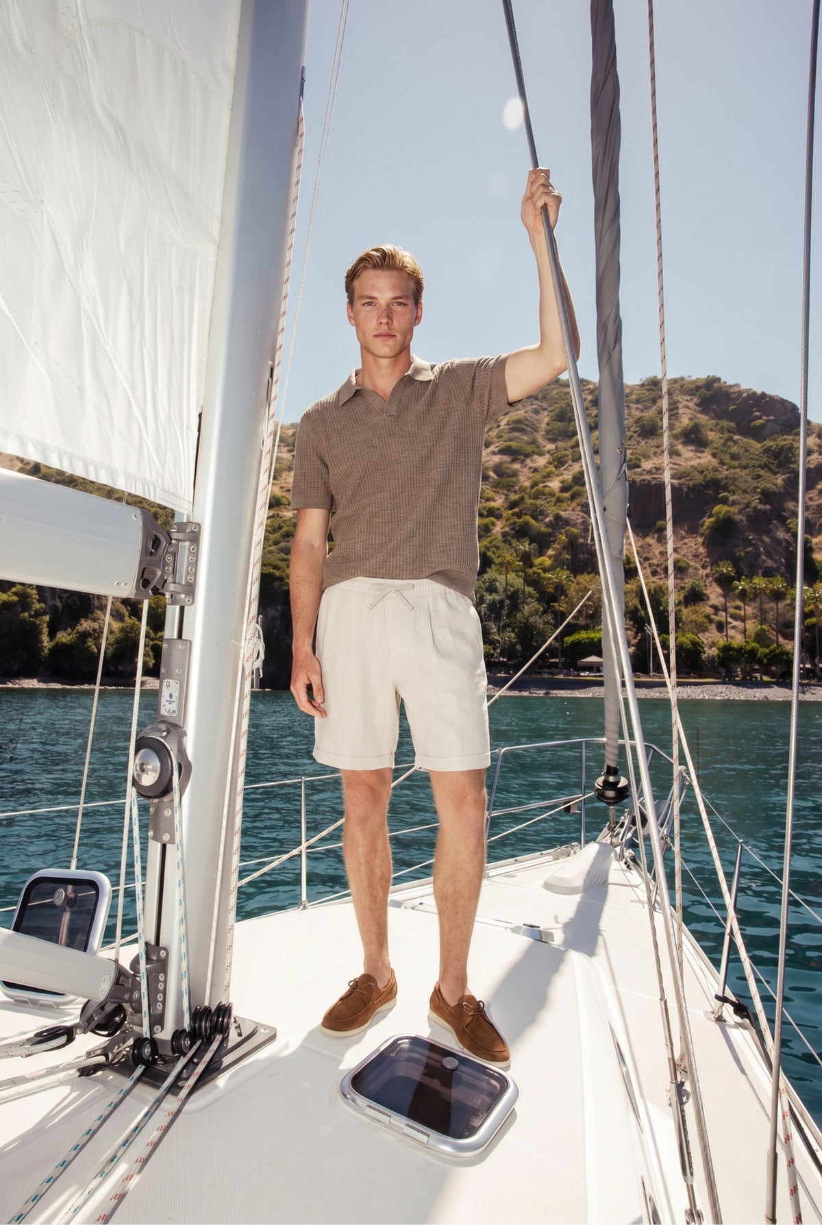 Yacht Walk Suede Loafer Brown