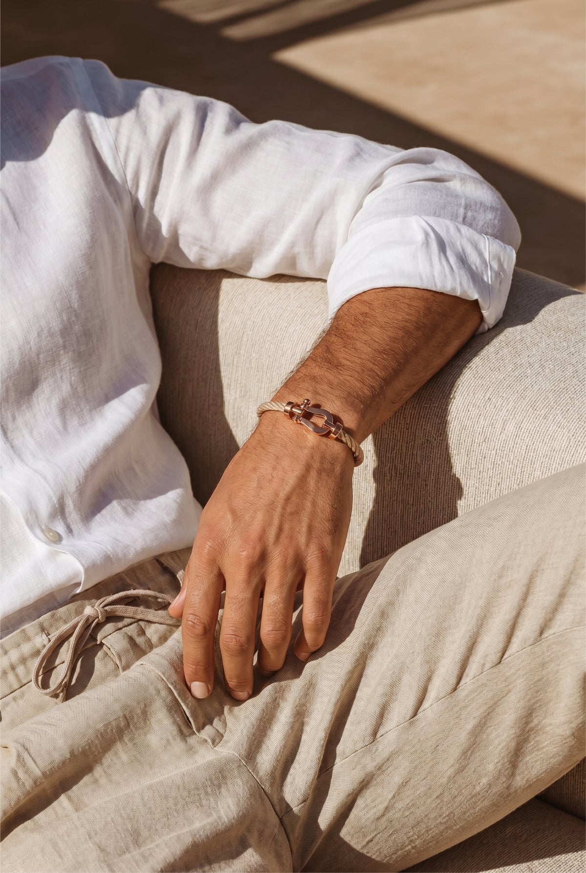 Ziamore Yacht Bracelet Sand/Rose Gold