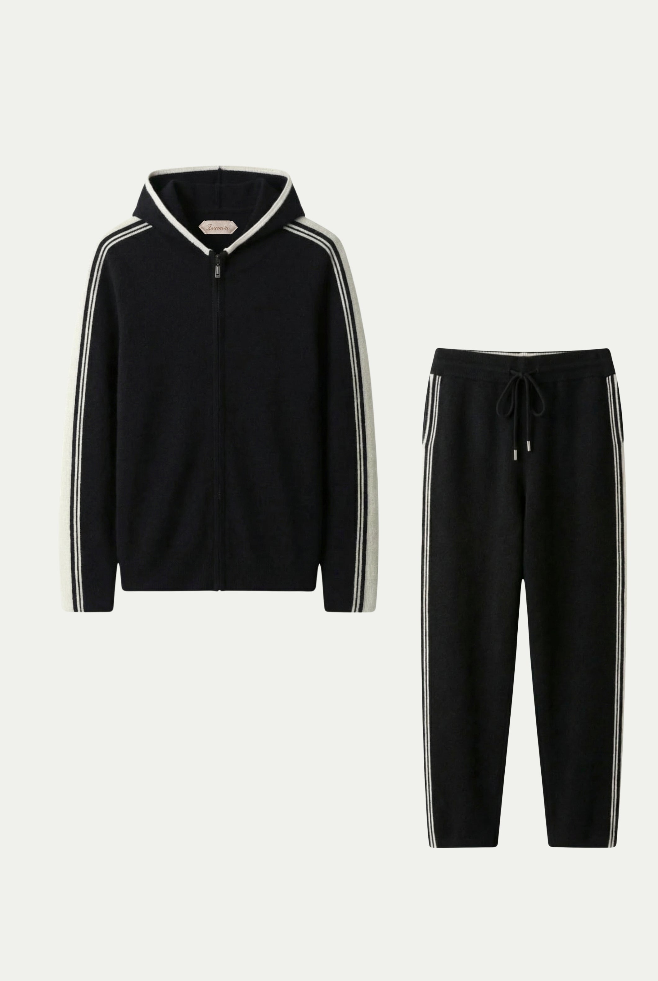 Capri Cashmere Set Black