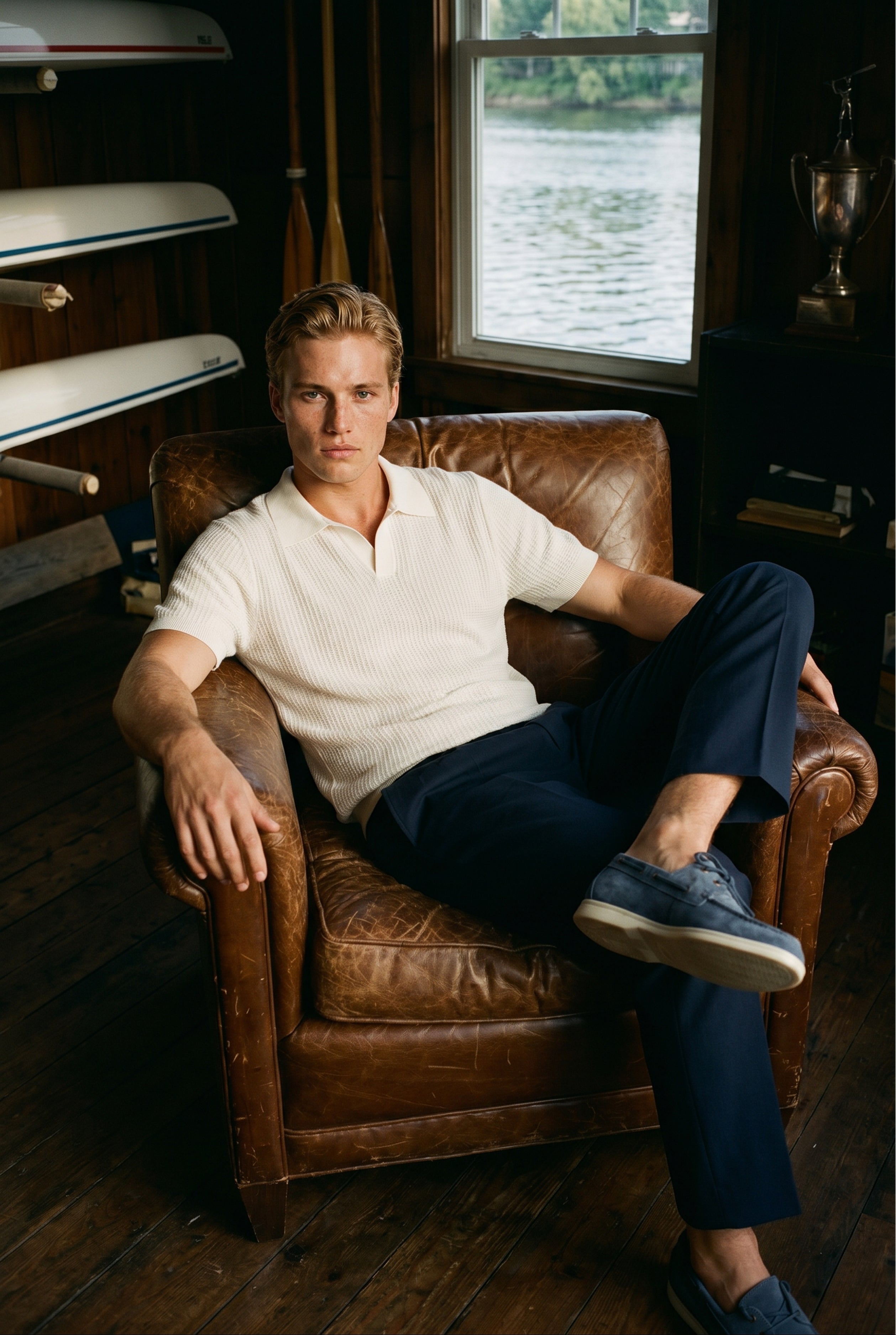 Yacht Walk Suede Loafer Blue
