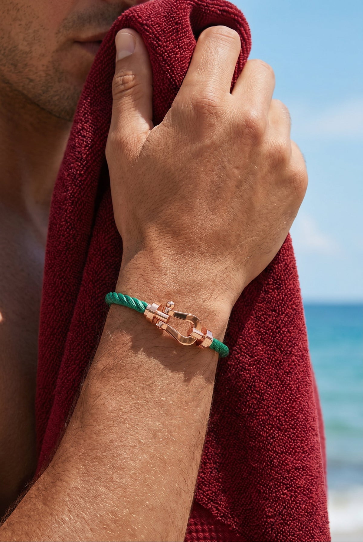 Ziamore Yacht Bracelet Green/Rose Gold