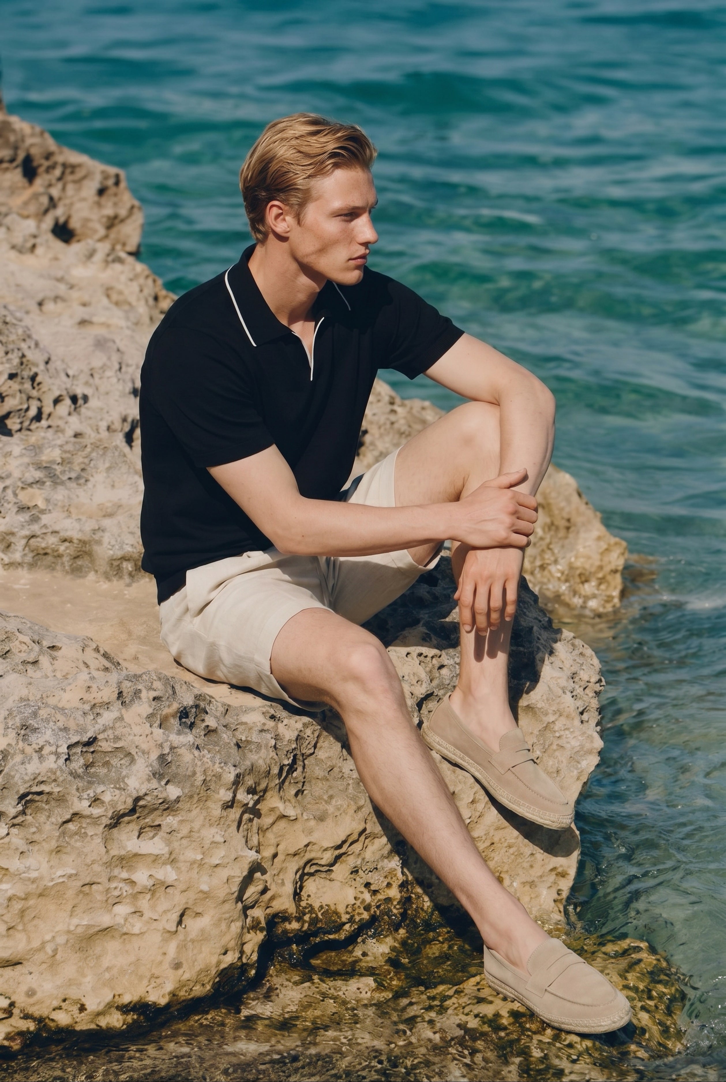 Paraggi Knit Polo Black