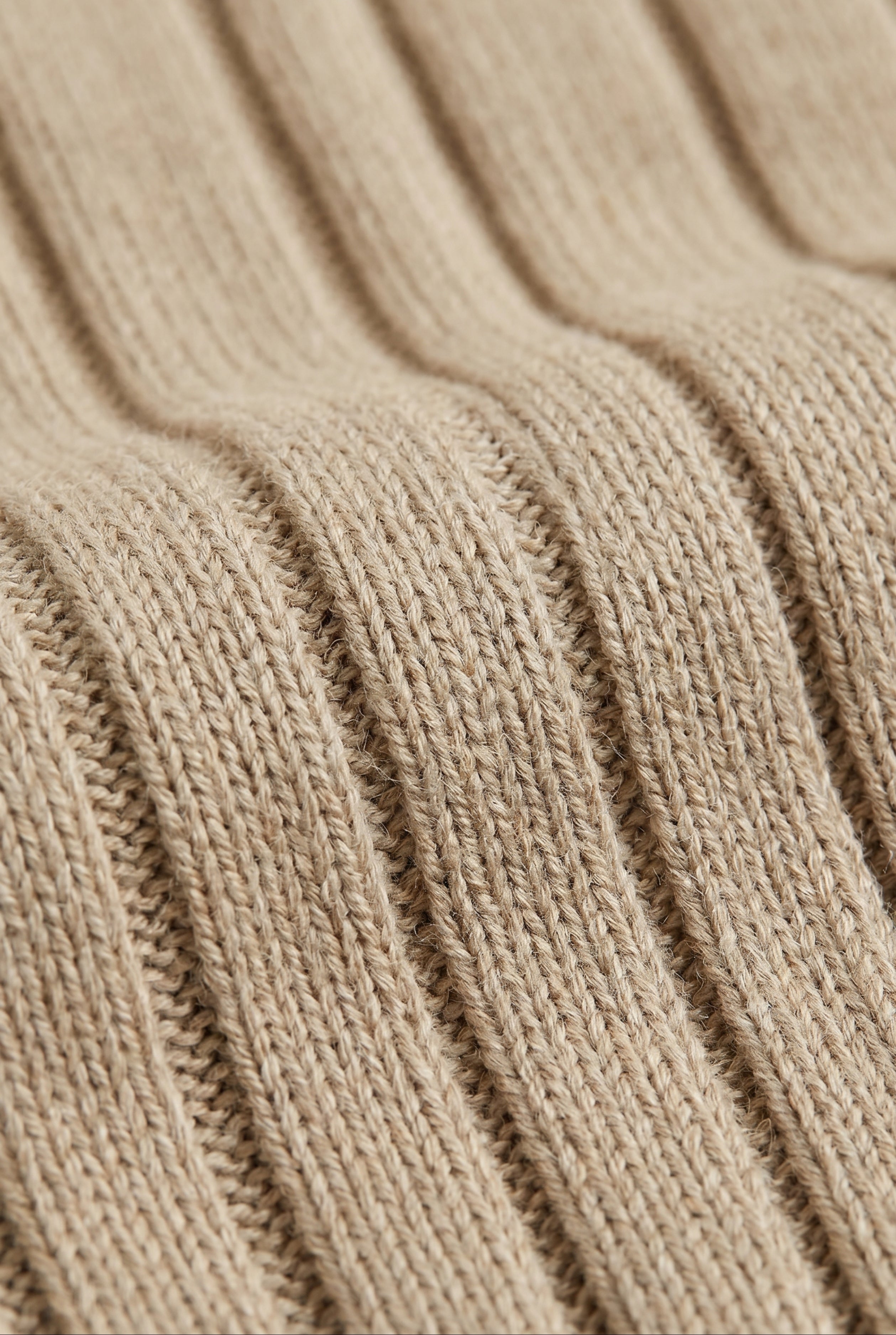 Extrafine Long Sleeve Polo Sand
