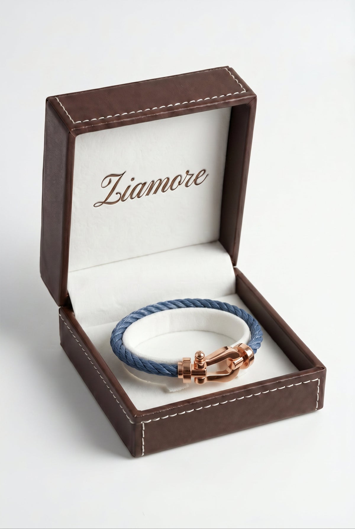 Ziamore Yacht Bracelet Navy/Rose Gold
