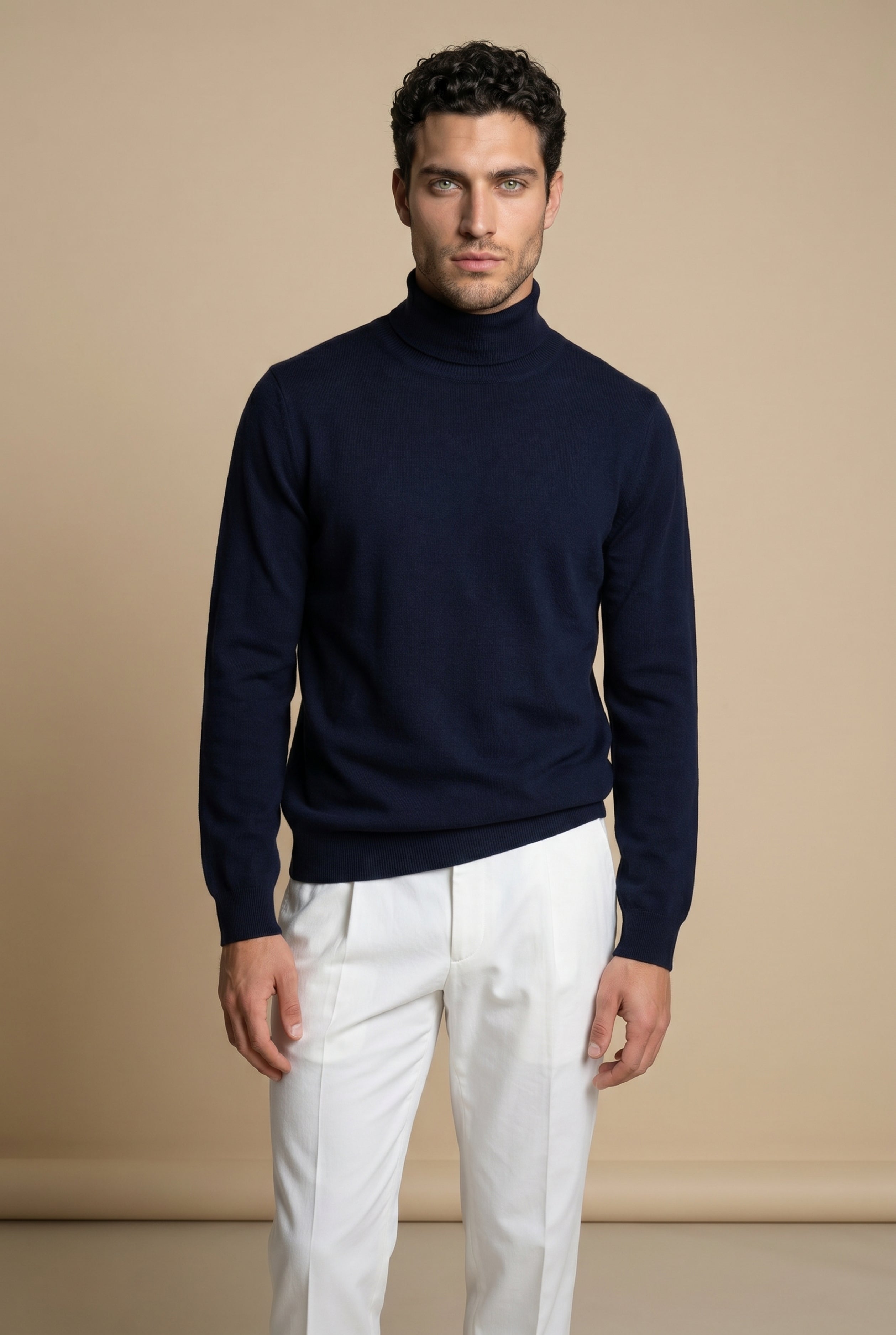 Amalfi Extrafine Rollneck Navy
