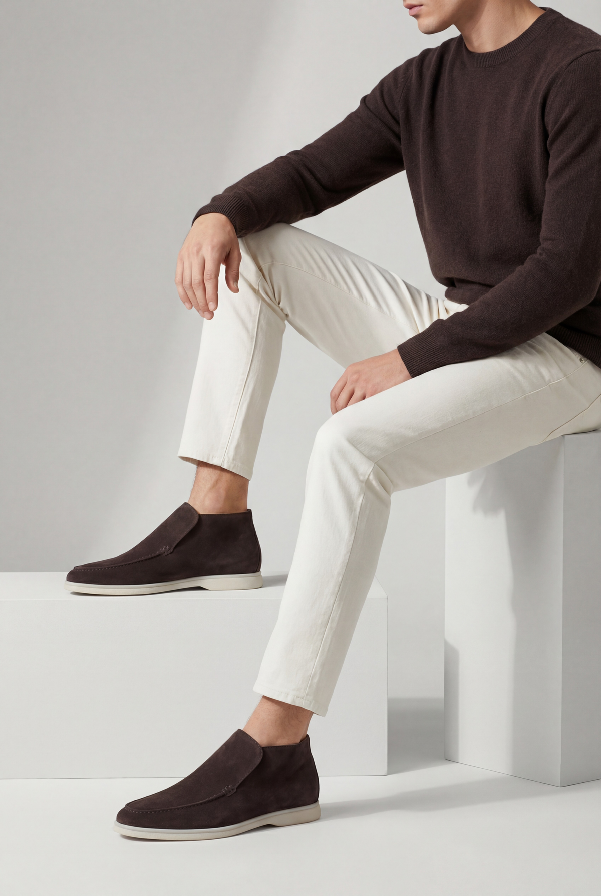 Amalfi Suede City Loafer Brown