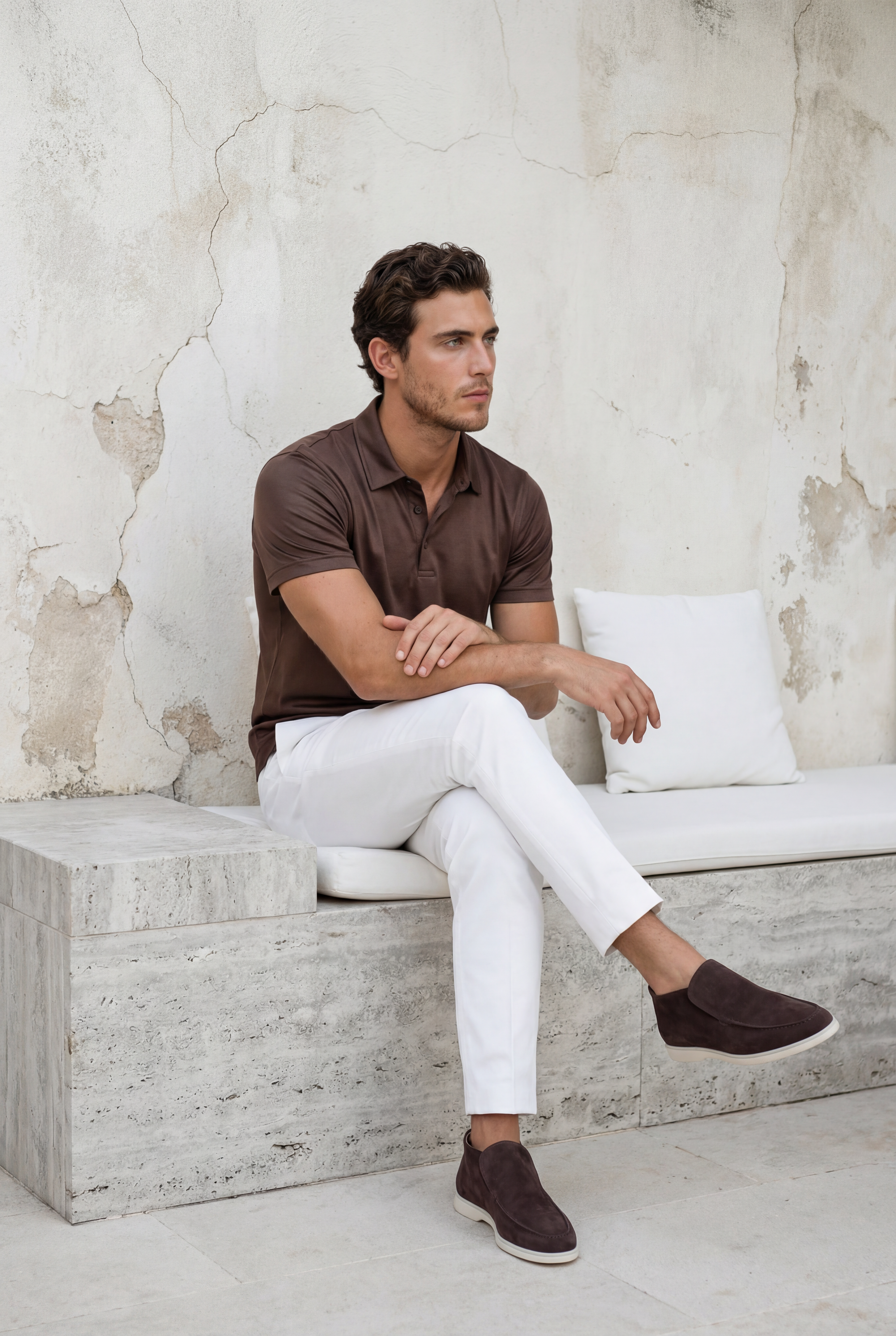 Amalfi Suede City Loafer Brown