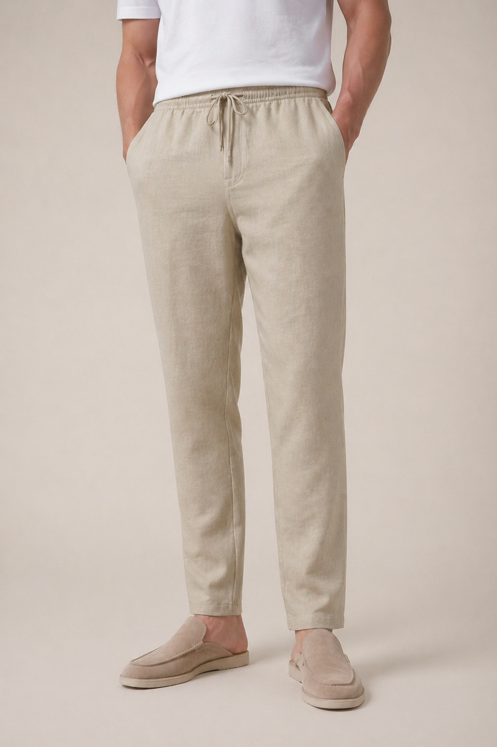 Linen Trousers Beige