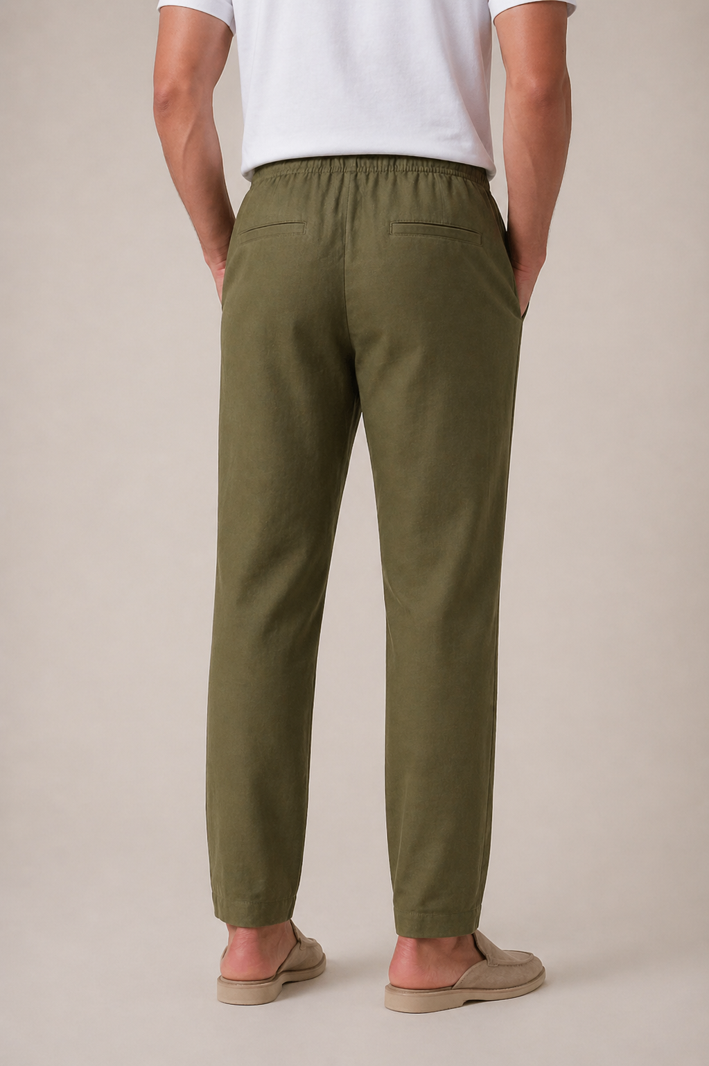 Linen Trousers Olive