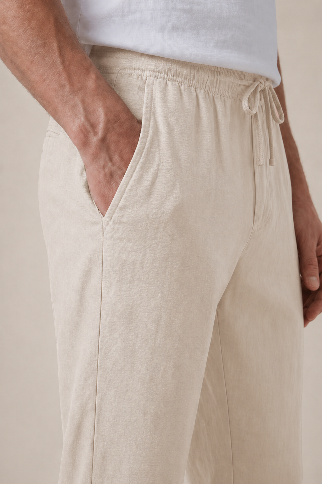 Linen Trousers Beige