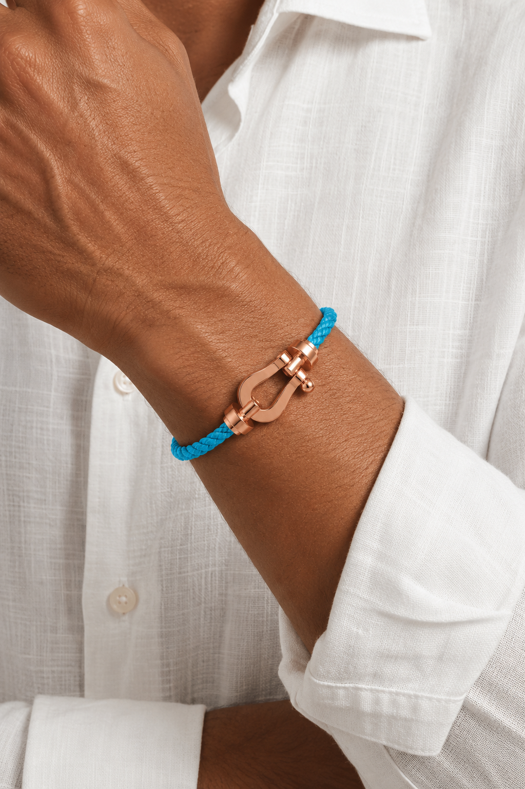 Aurelio Bracelet Light Blue / Rose Gold