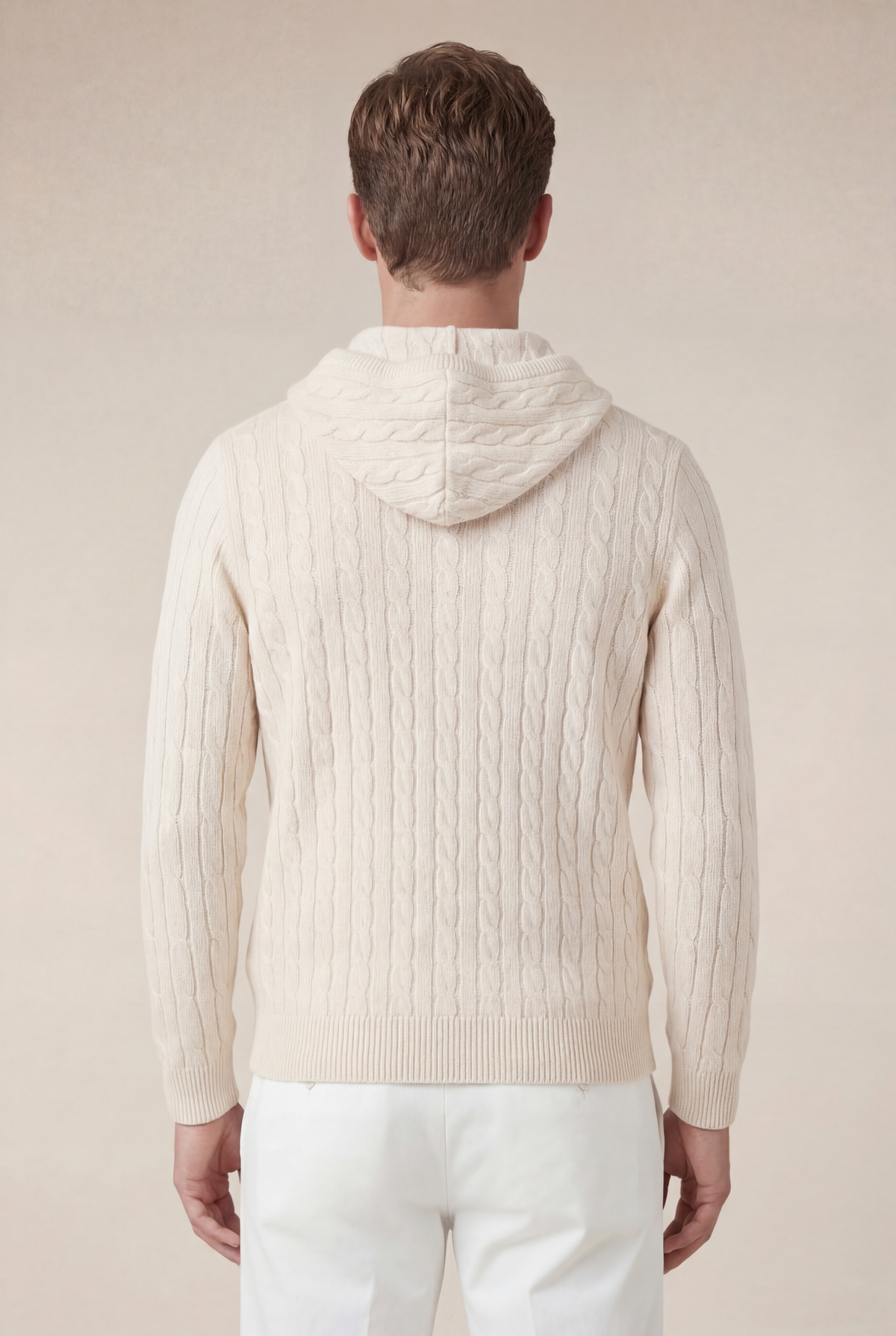 Como Cashmere Hoodie Beige