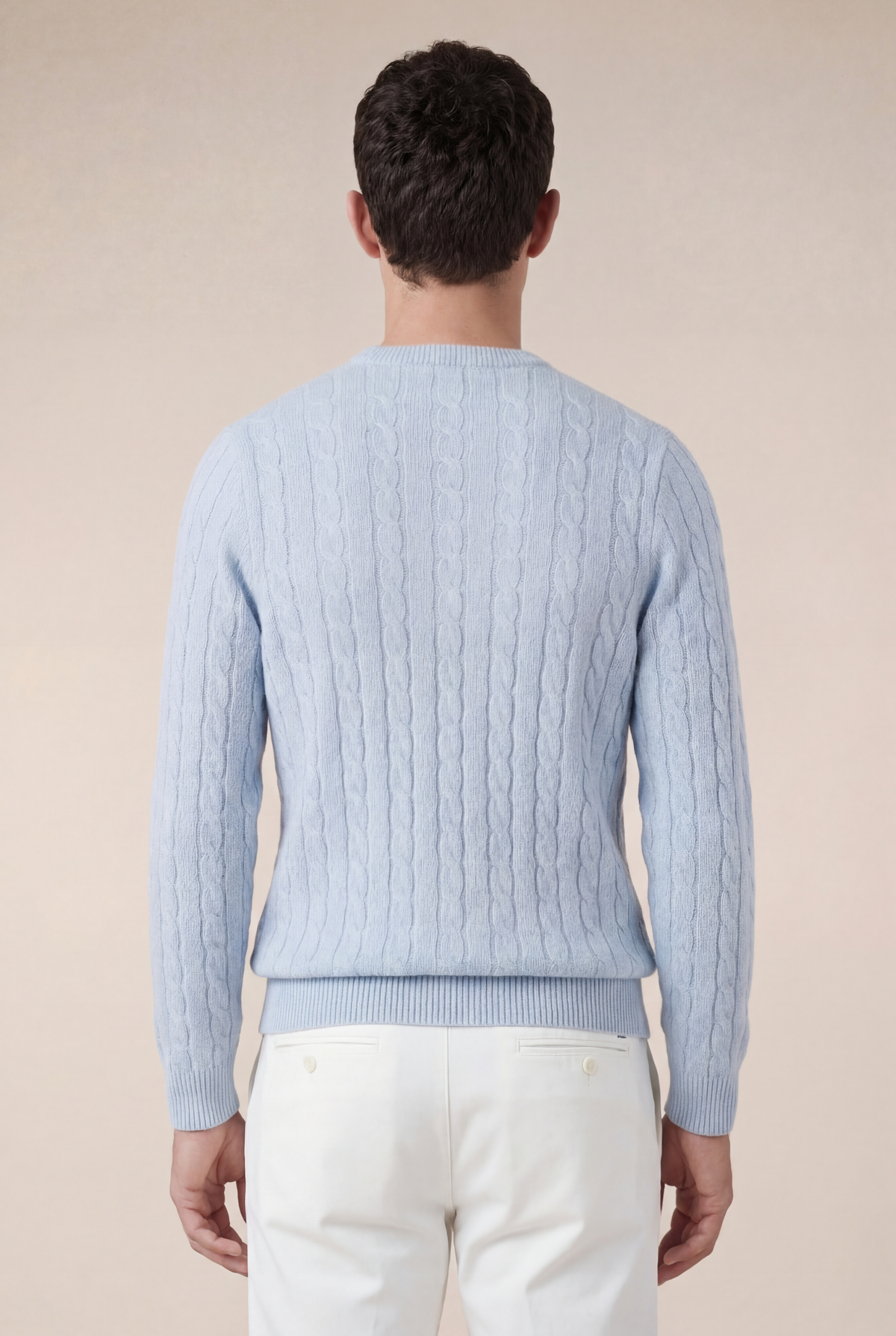 Como Cashmere Crewneck Baby Blue