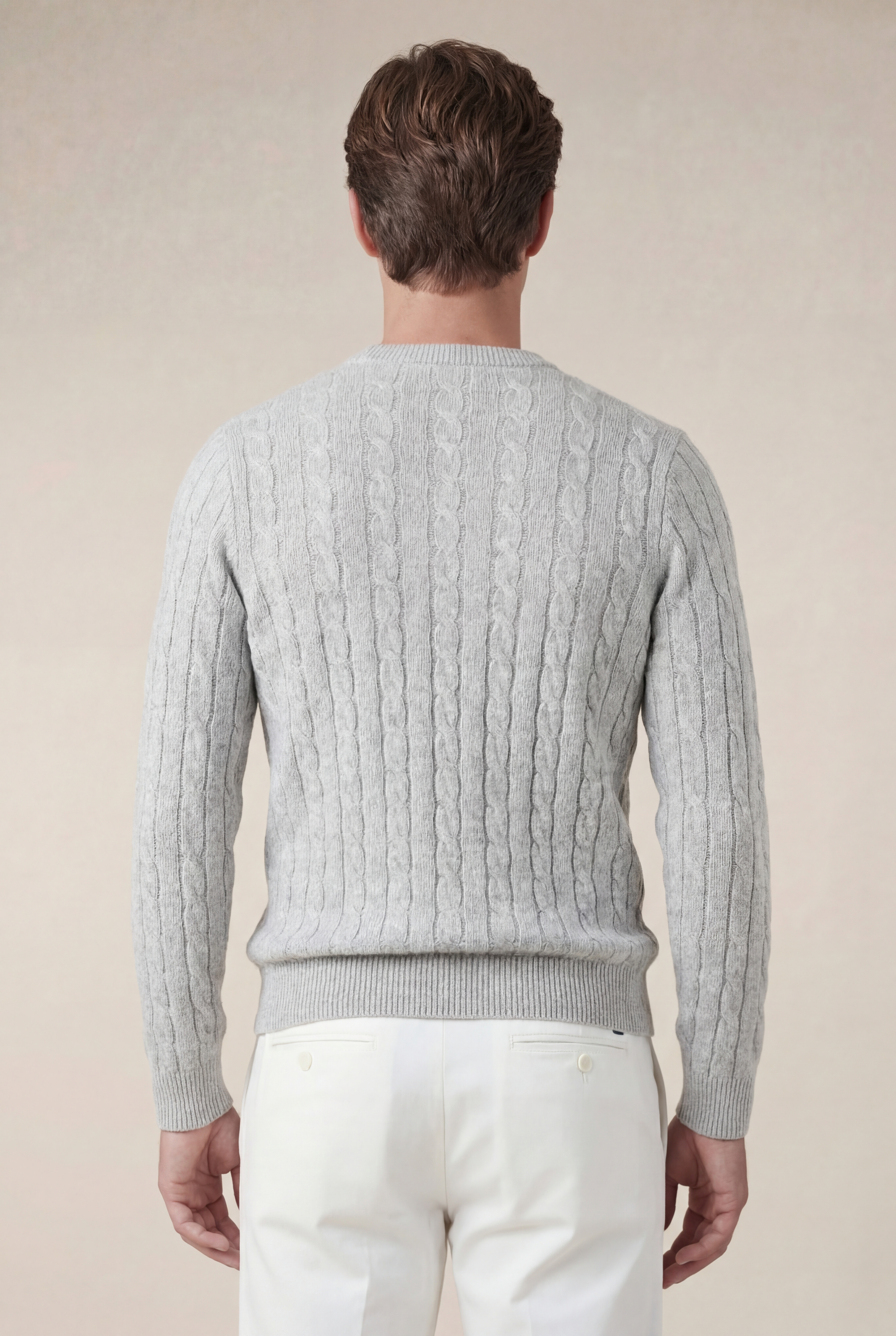 Como Cashmere Crewneck Light Grey