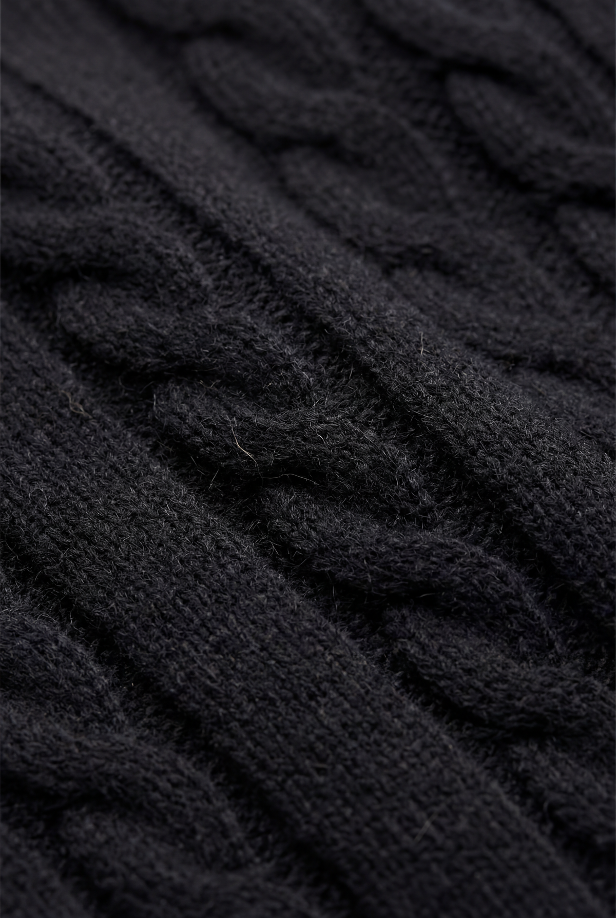 Como Cashmere Quarter Zip Black