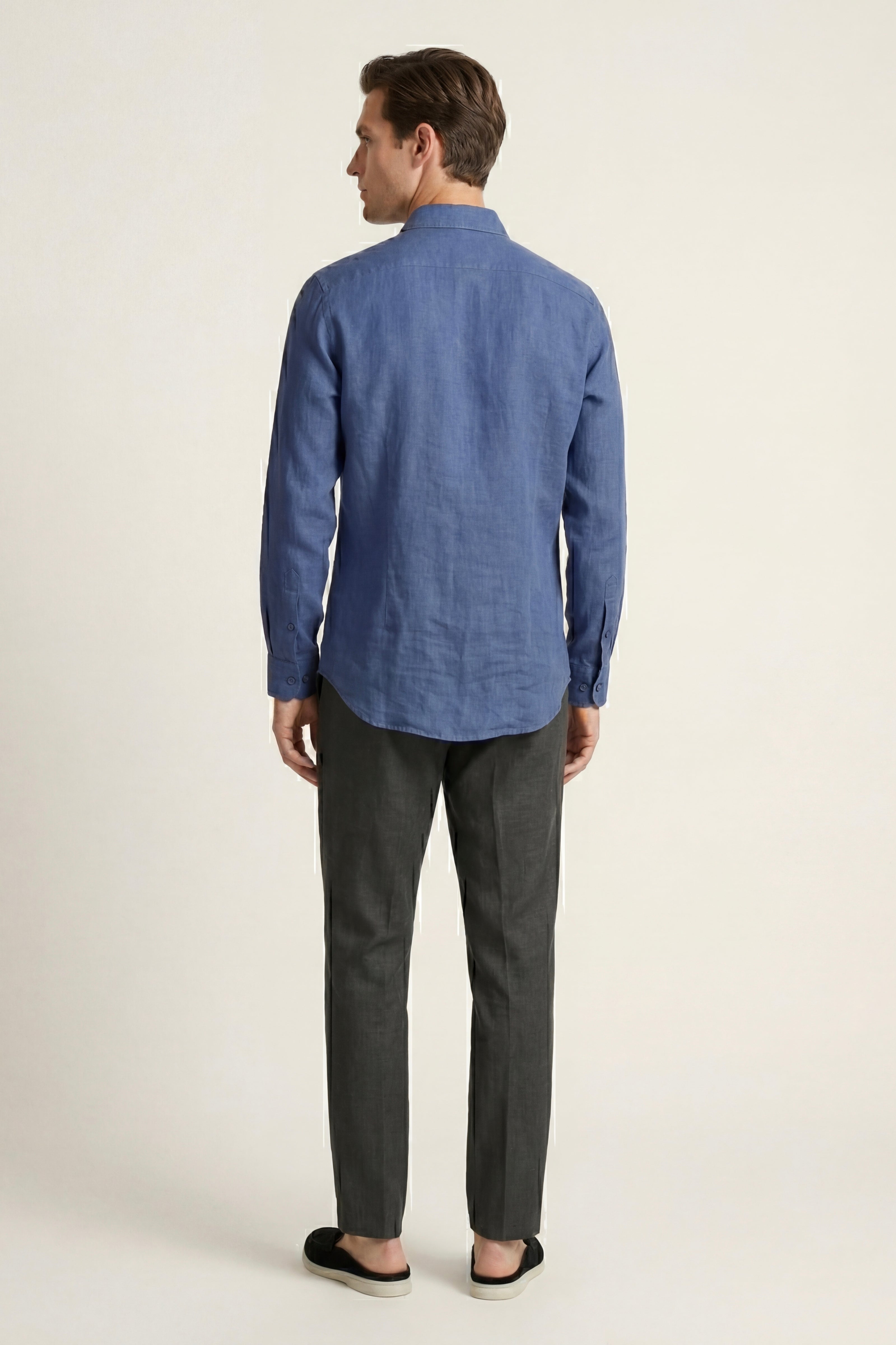 Pisa Linen Set Long Sleeve Blue/Black