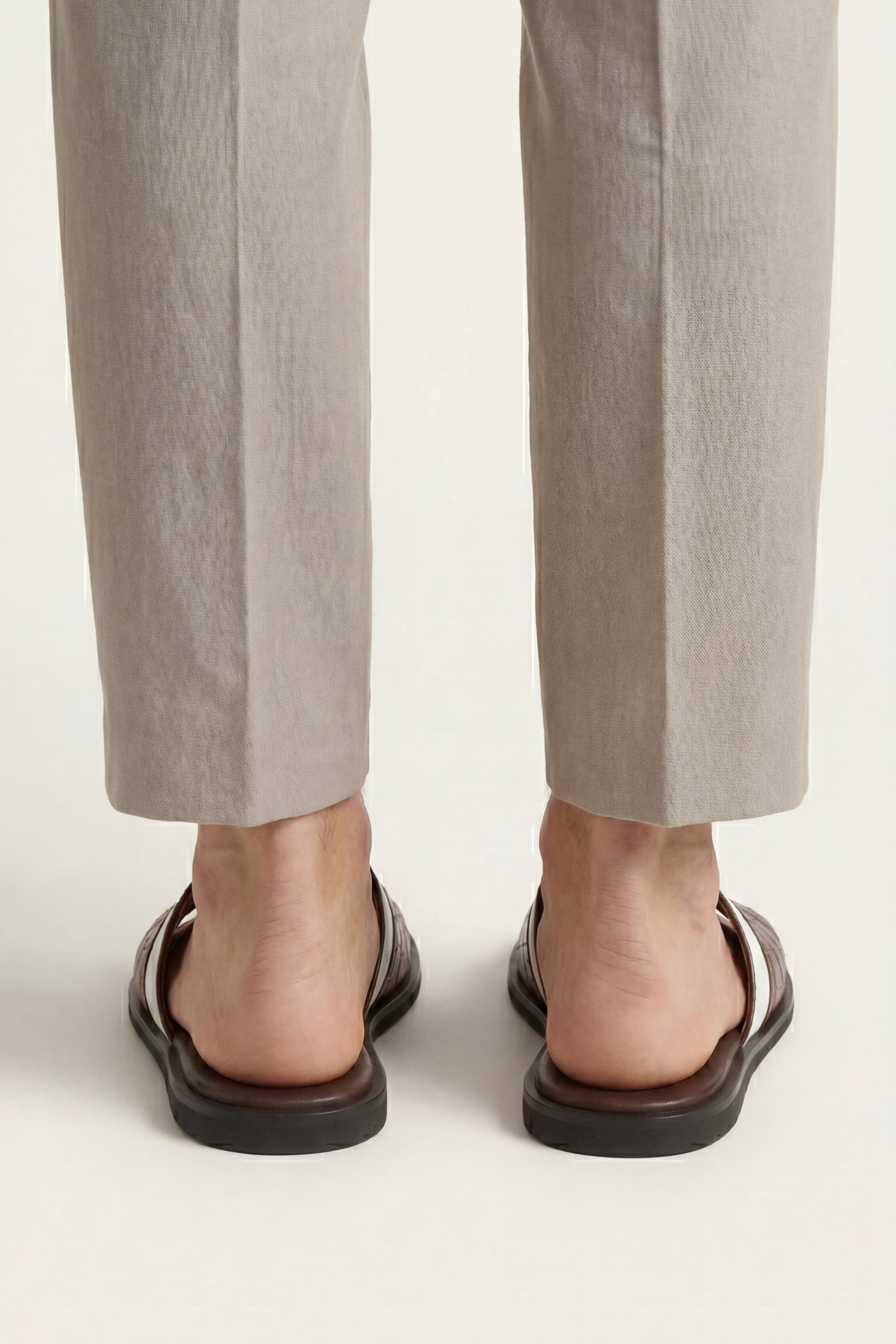 Milano Crocodile Sandal Brown