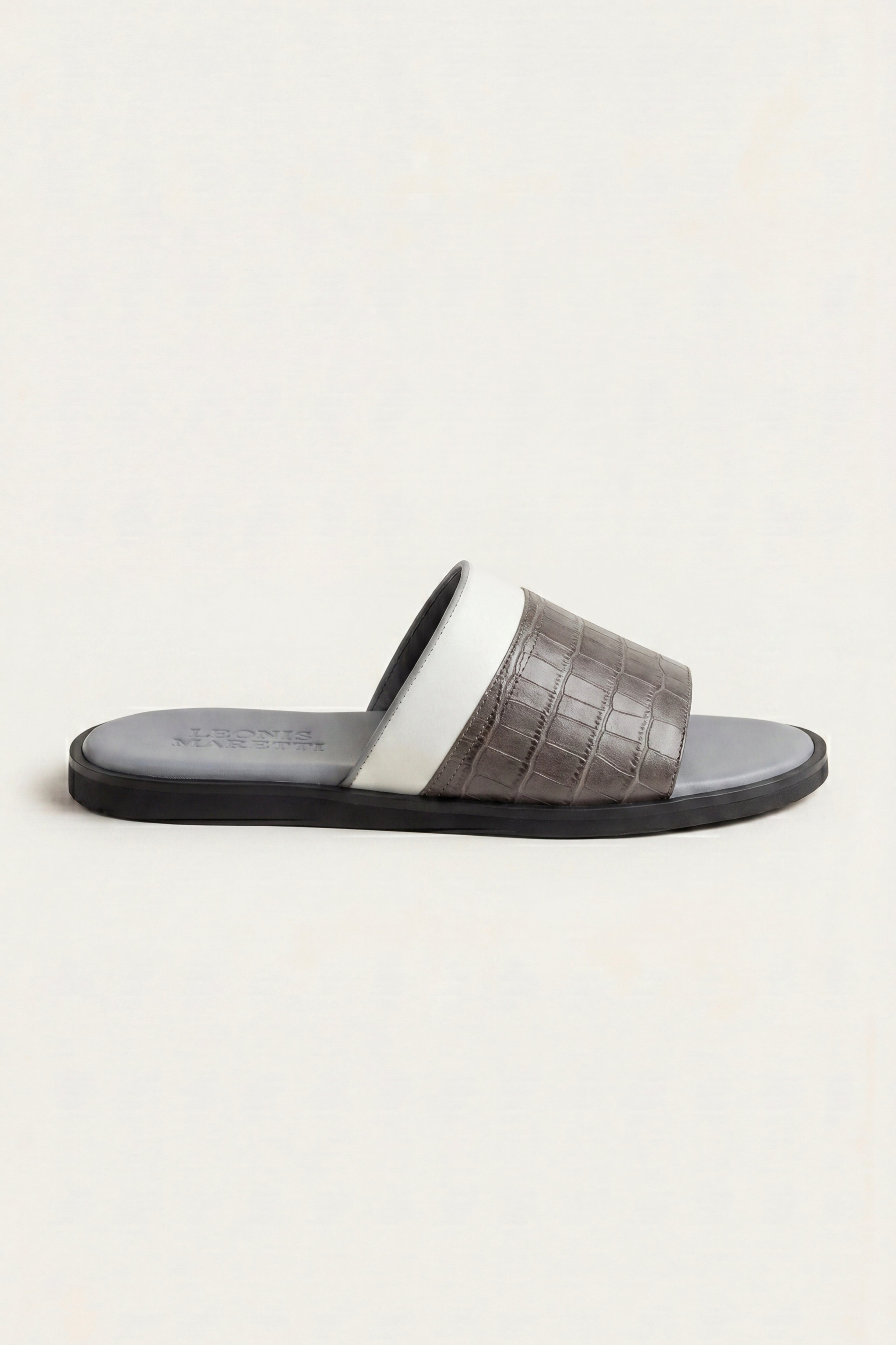 Milano Crocodile Sandal Grey