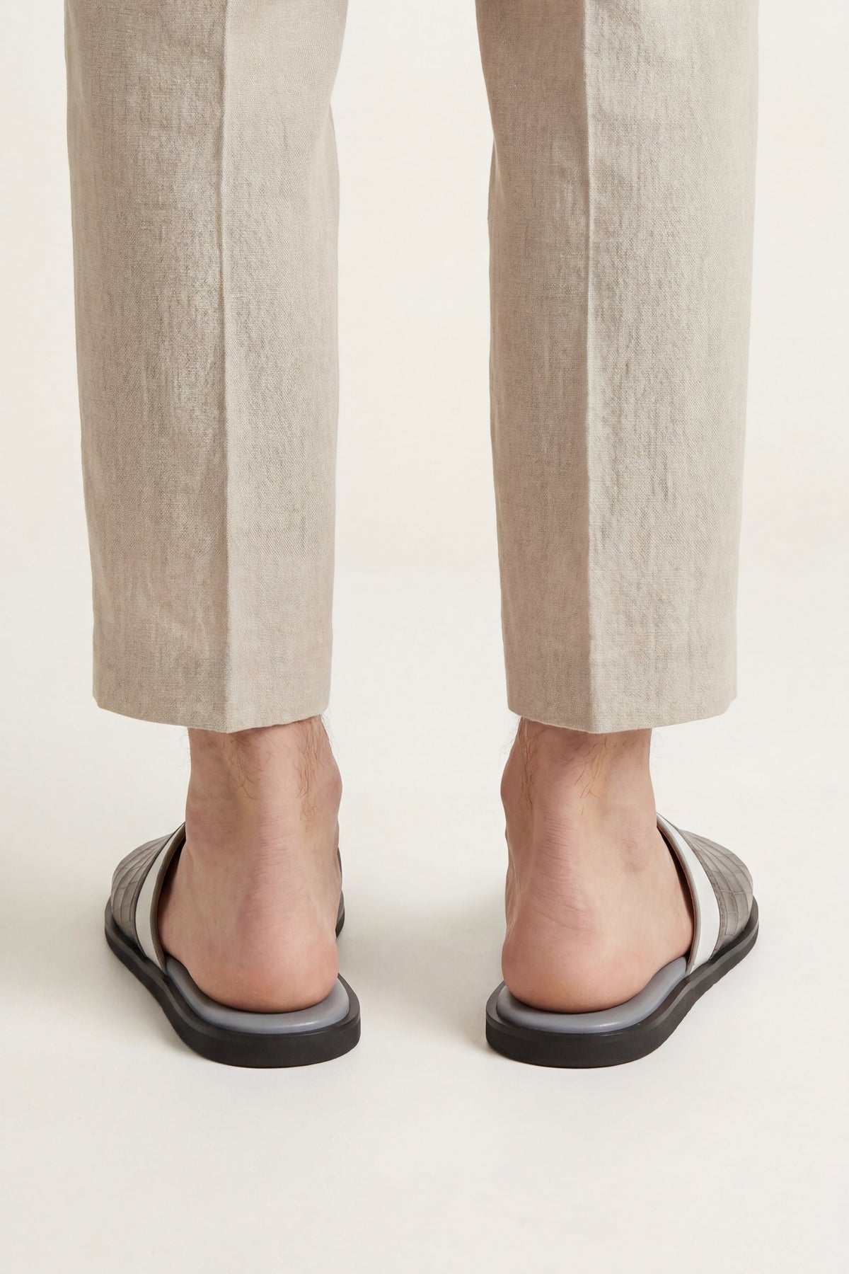 Milano Crocodile Sandal Grey