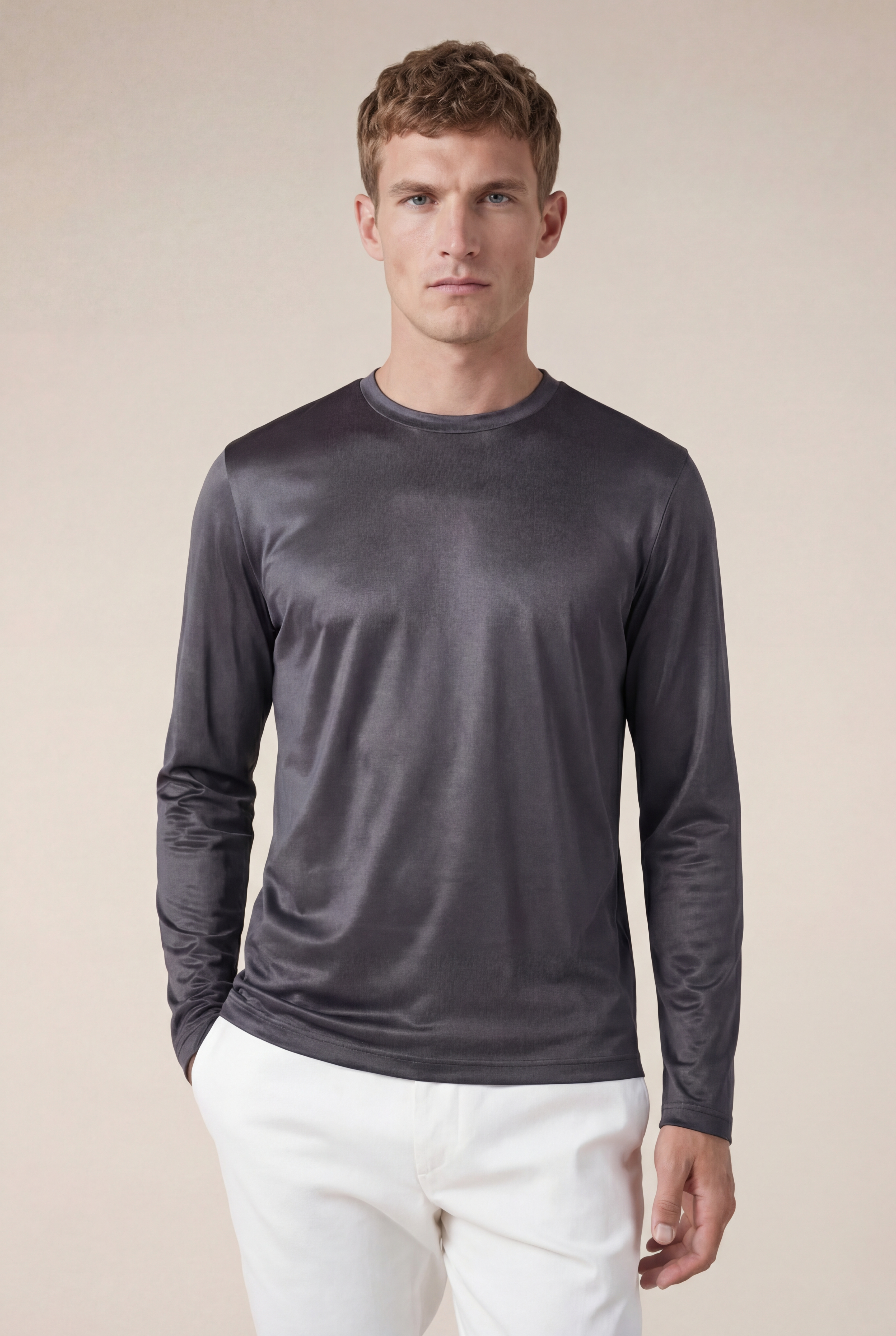 Portofino Long Sleeve Tee Grey