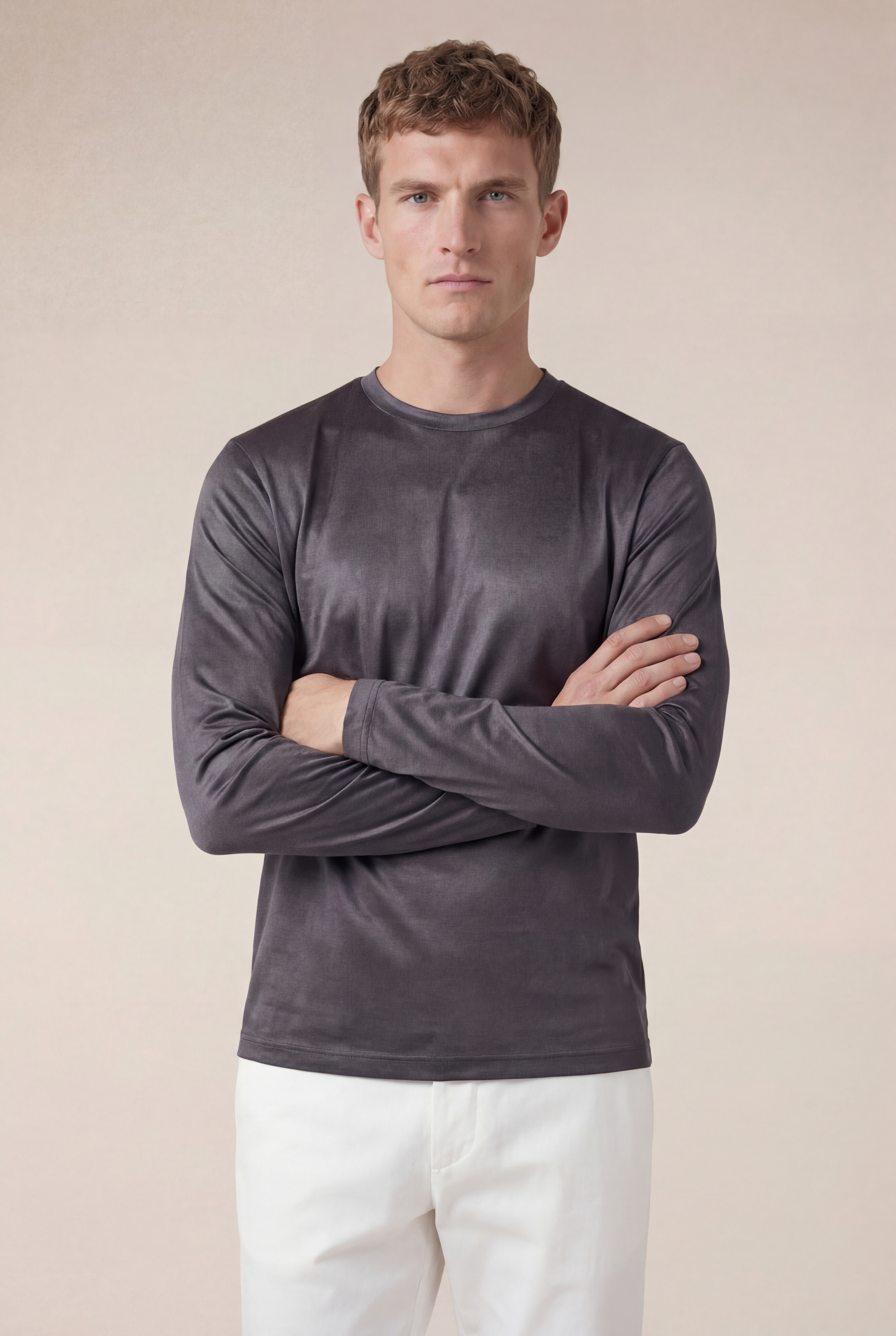 Portofino Long Sleeve Tee Grey