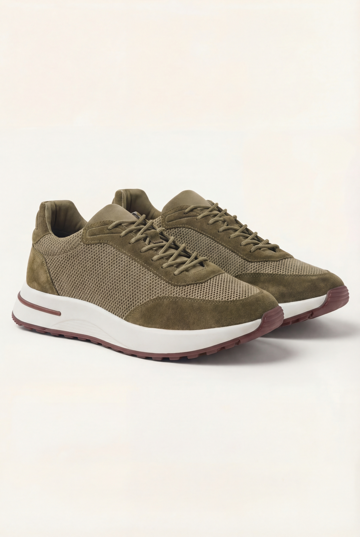 Portofino Trainer Suede Olive Green