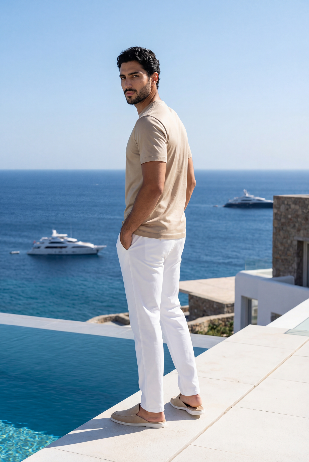 Yacht Suede Mule Beige