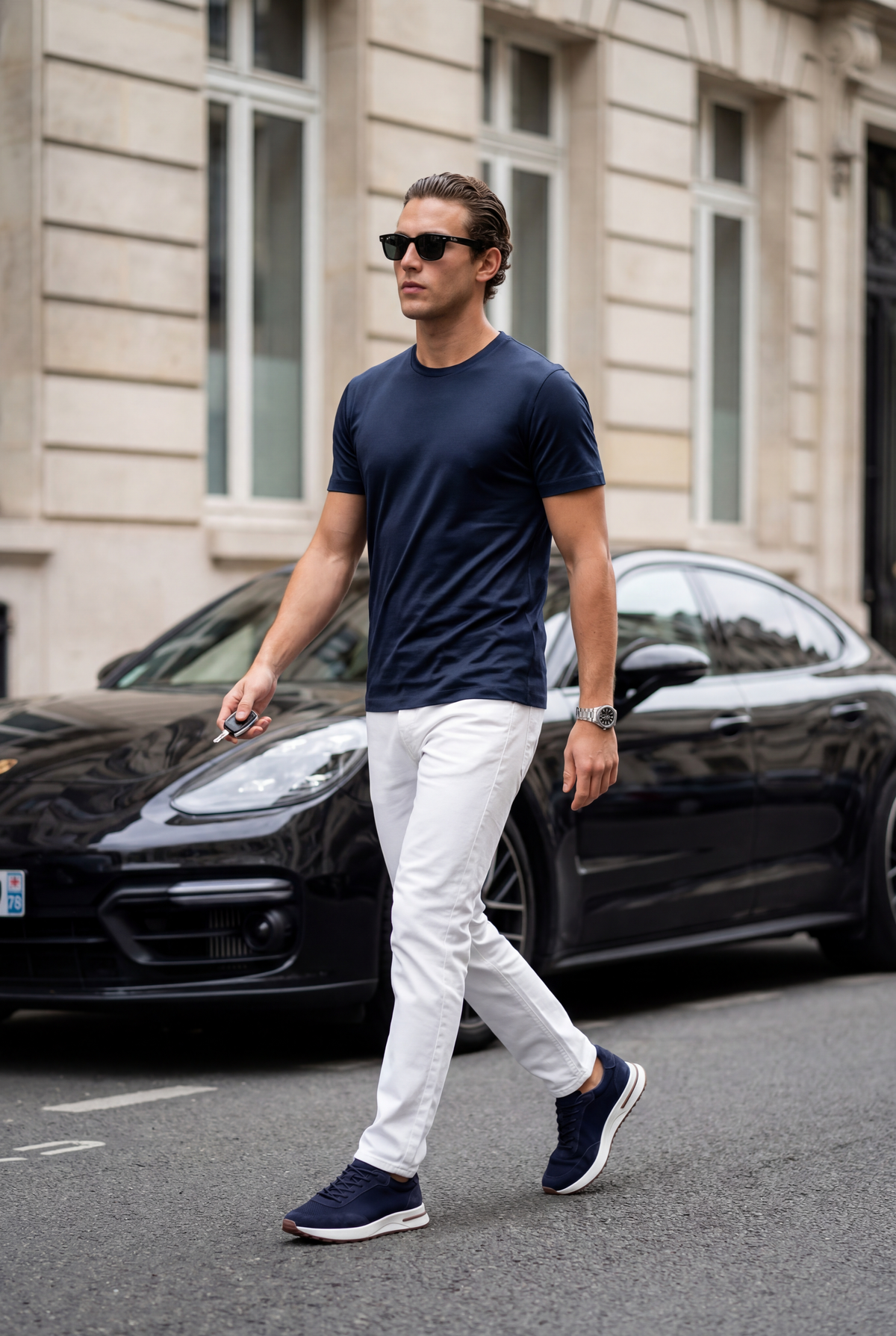 Portofino Trainer Suede Navy