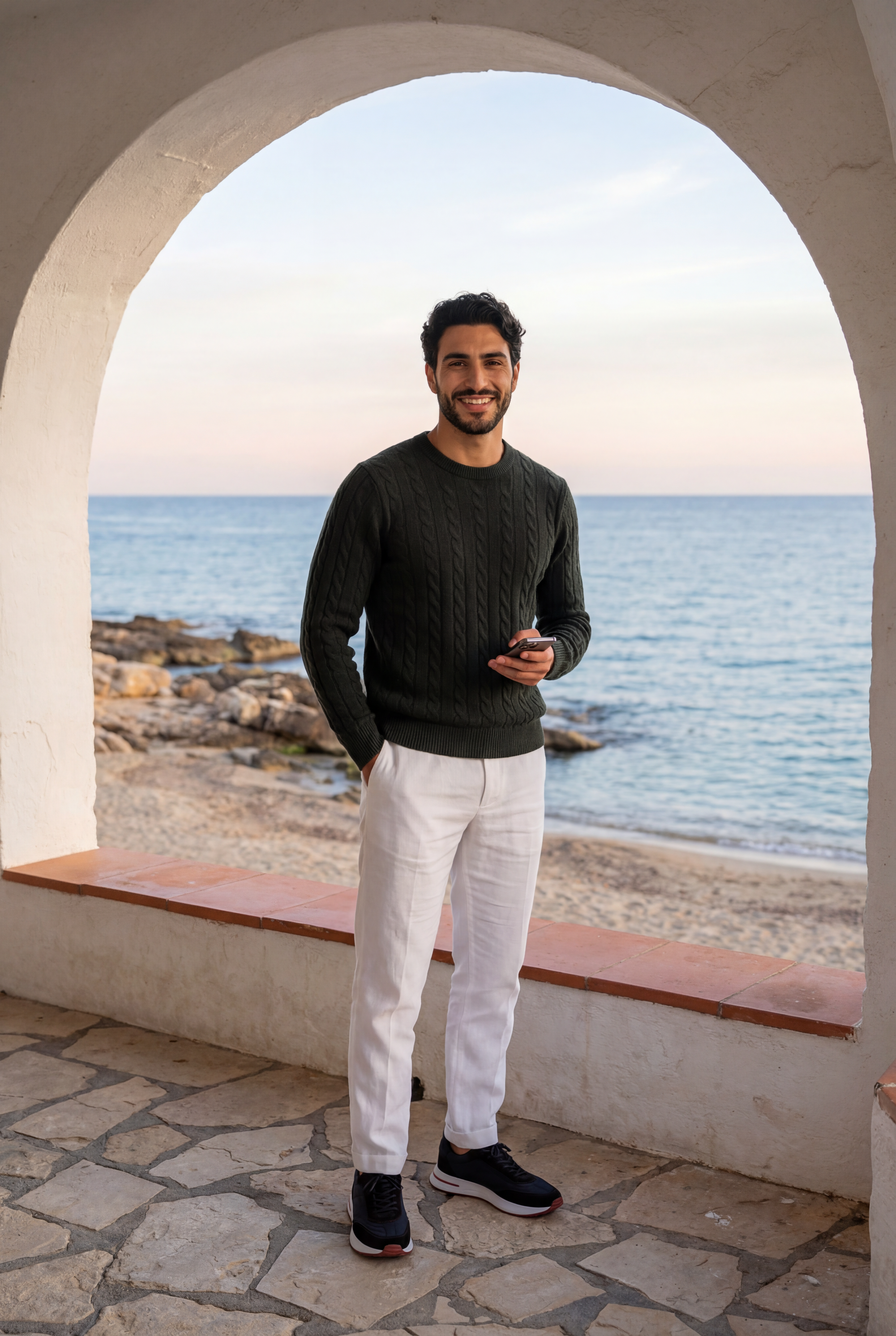 Como Cashmere Crewneck Black