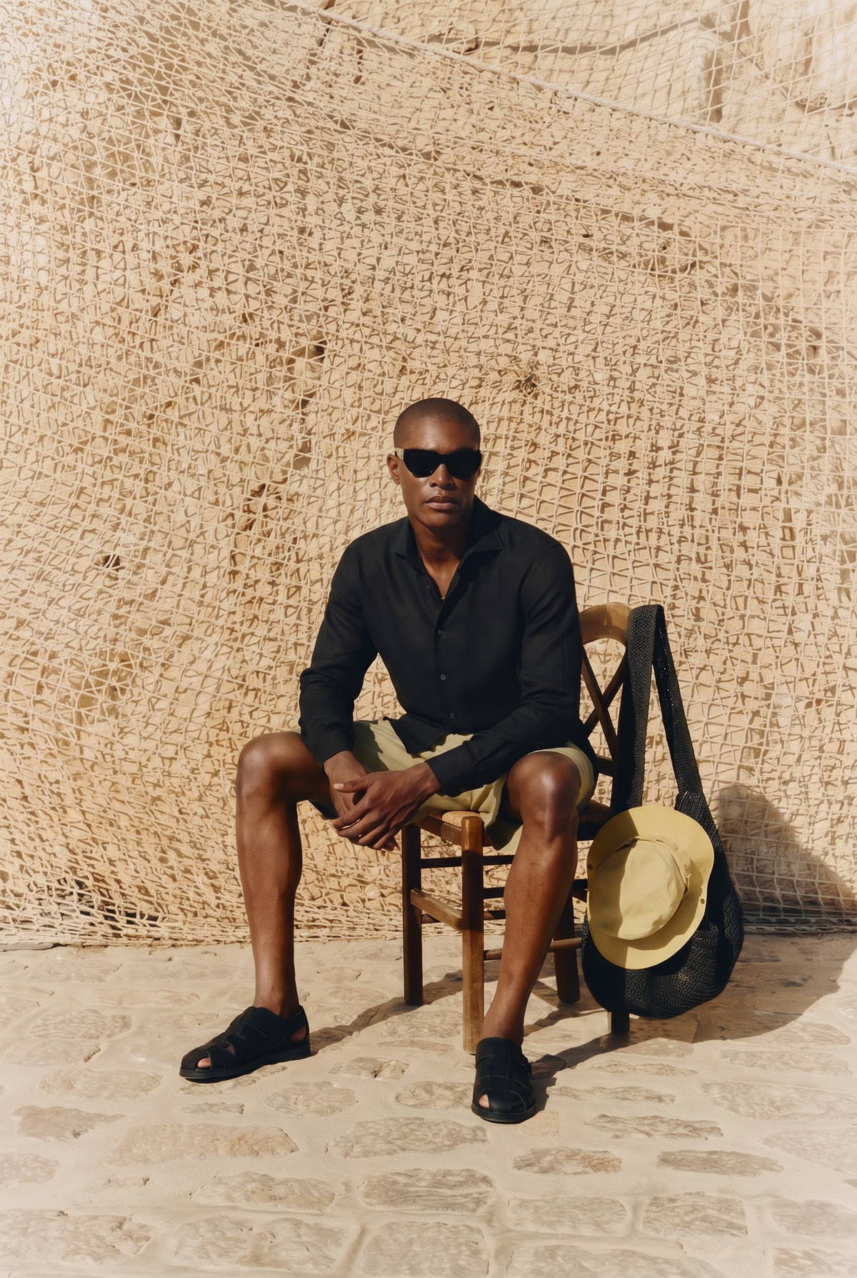Amalfi Long Sleeve Linen Shirt Black