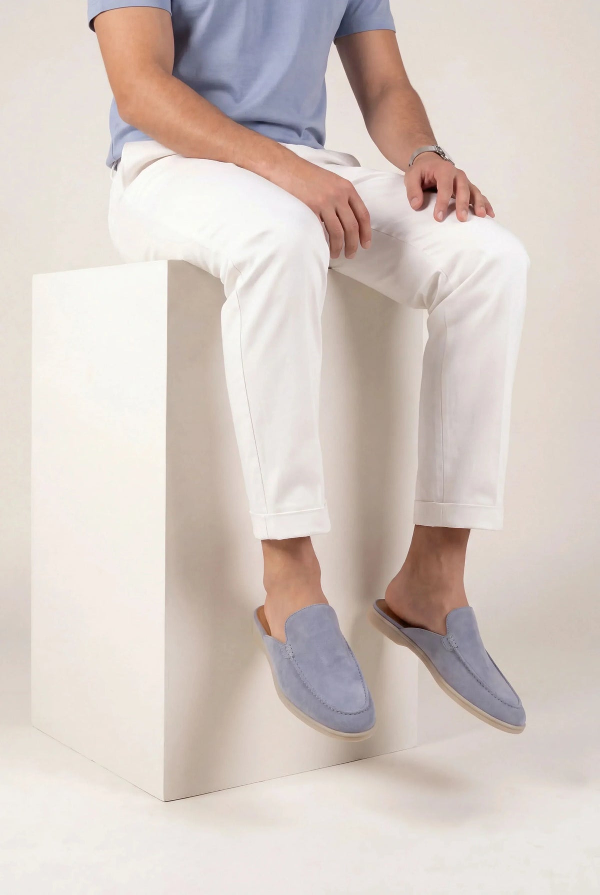 Baby Blue Yacht Mule